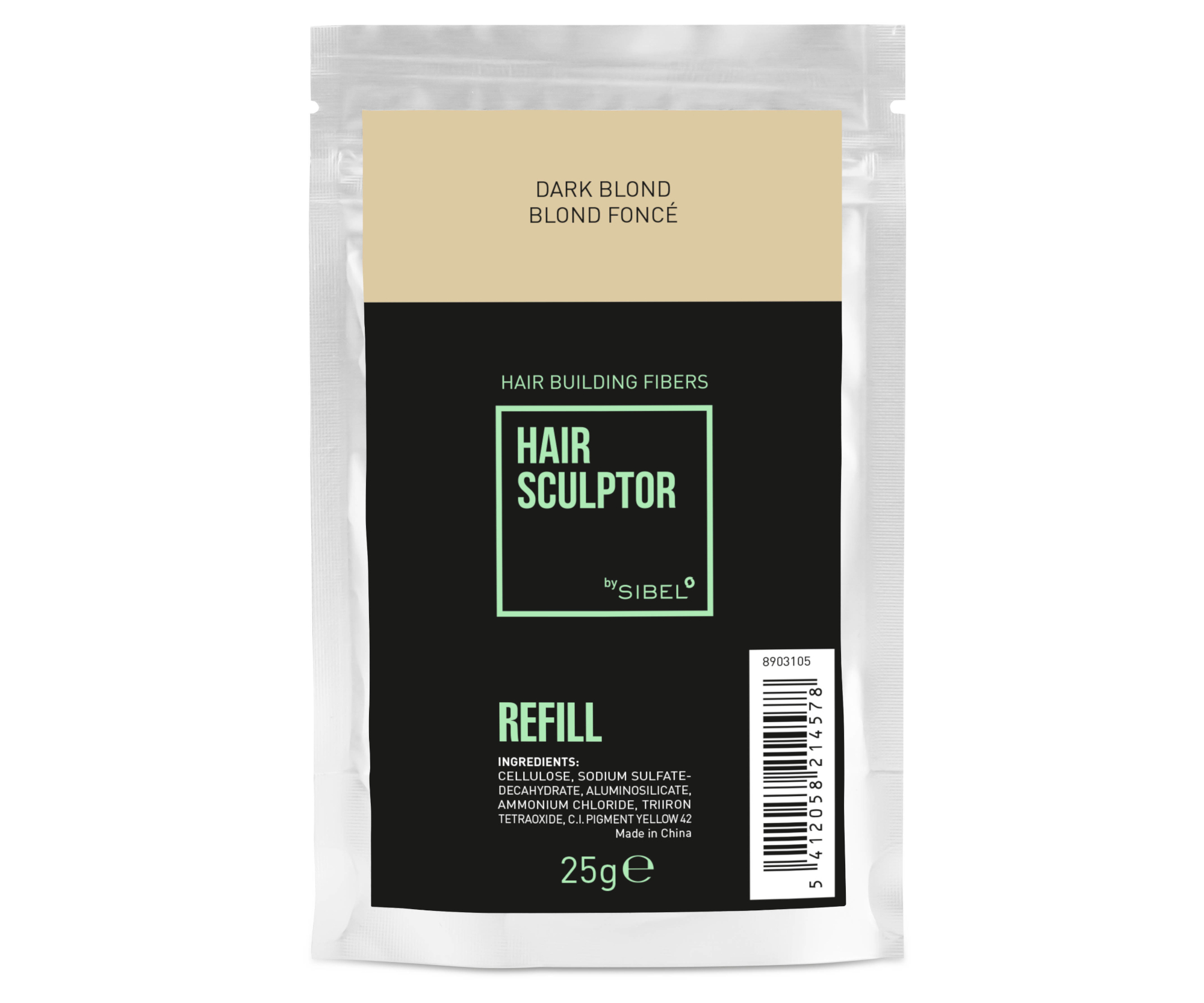E-shop Náplň do púdru pre zakrytie rednúcich vlasov Sibel Hair Building Fibers - tmavá blond, 25 g (8903105) + darček zadarmo