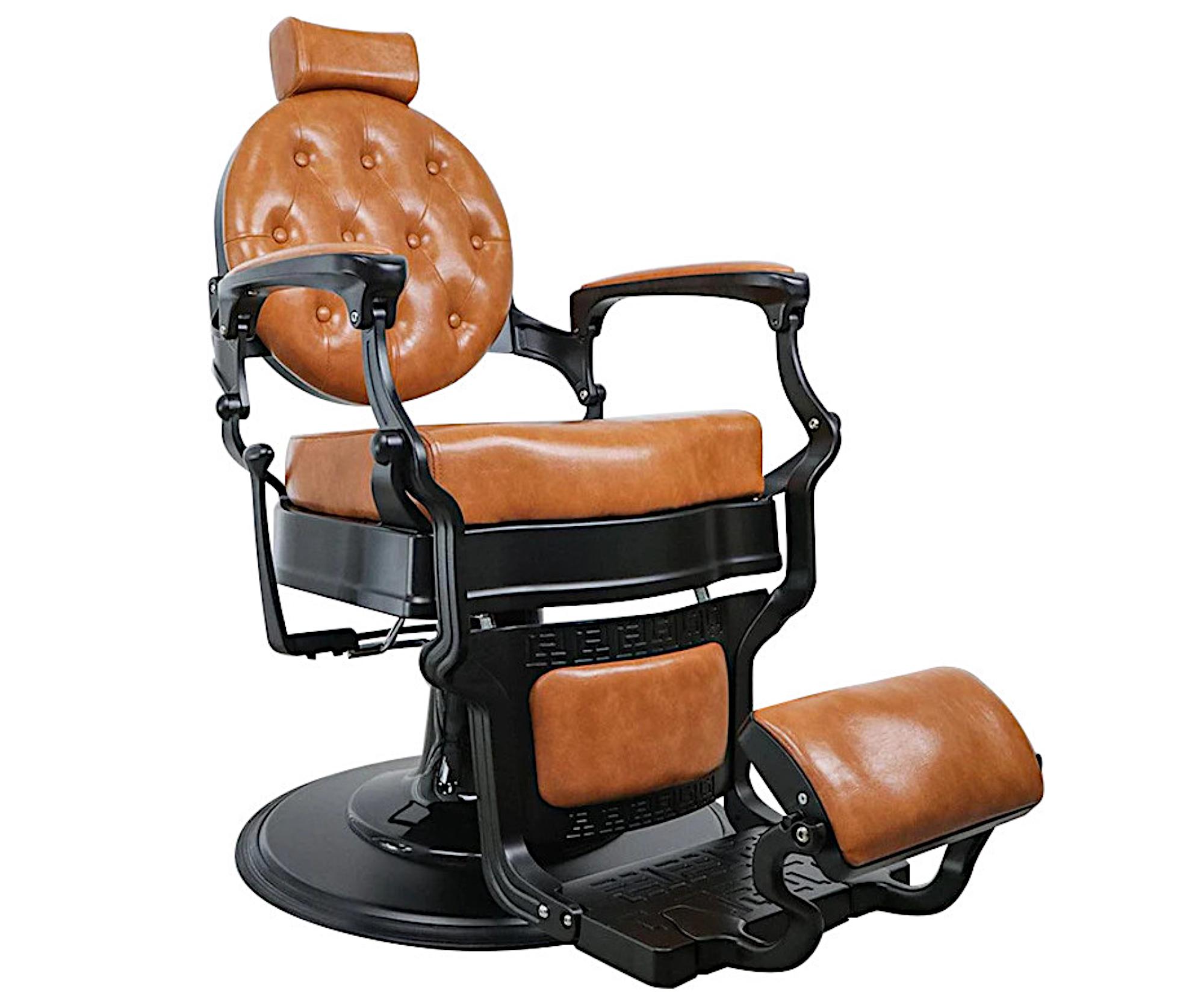 E-shop Kadernícke Barber kreslo Hairway Romeo - hnedé (56258-camel) + darček zadarmo