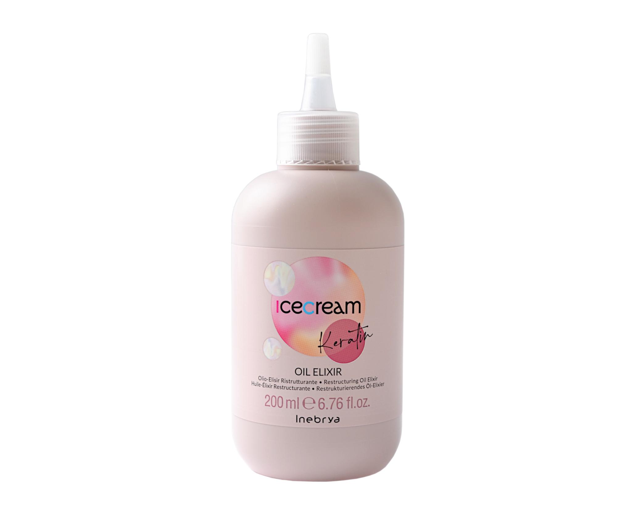 E-shop Olejové rekonštrukčné sérum pre poškodené vlasy Inebrya Ice Cream Keratín Oil Elixir - 200 ml (771026314) + darček zadarmo
