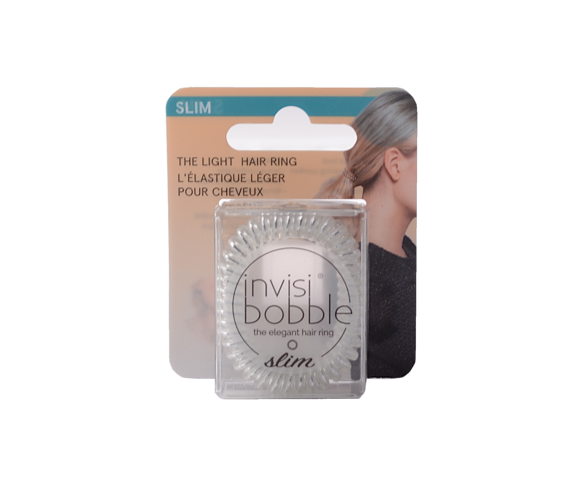 E-shop Tenká špirálová gumička Invisibobble Slim Chrome Sweet Chrome - číra, 3 kusy (IB-SL-HP10003)