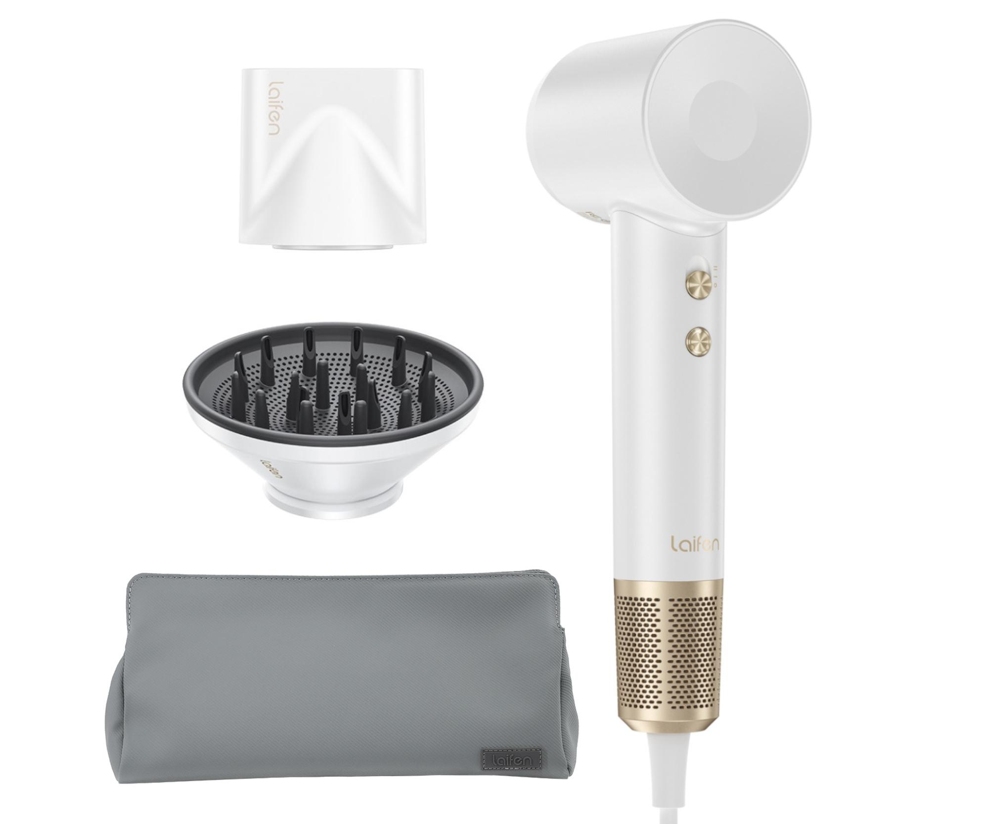 E-shop Profesionálny fén na vlasy Laifen Swift Premium Golden White - 1600 W, bielo-zlatý + darček zadarmo