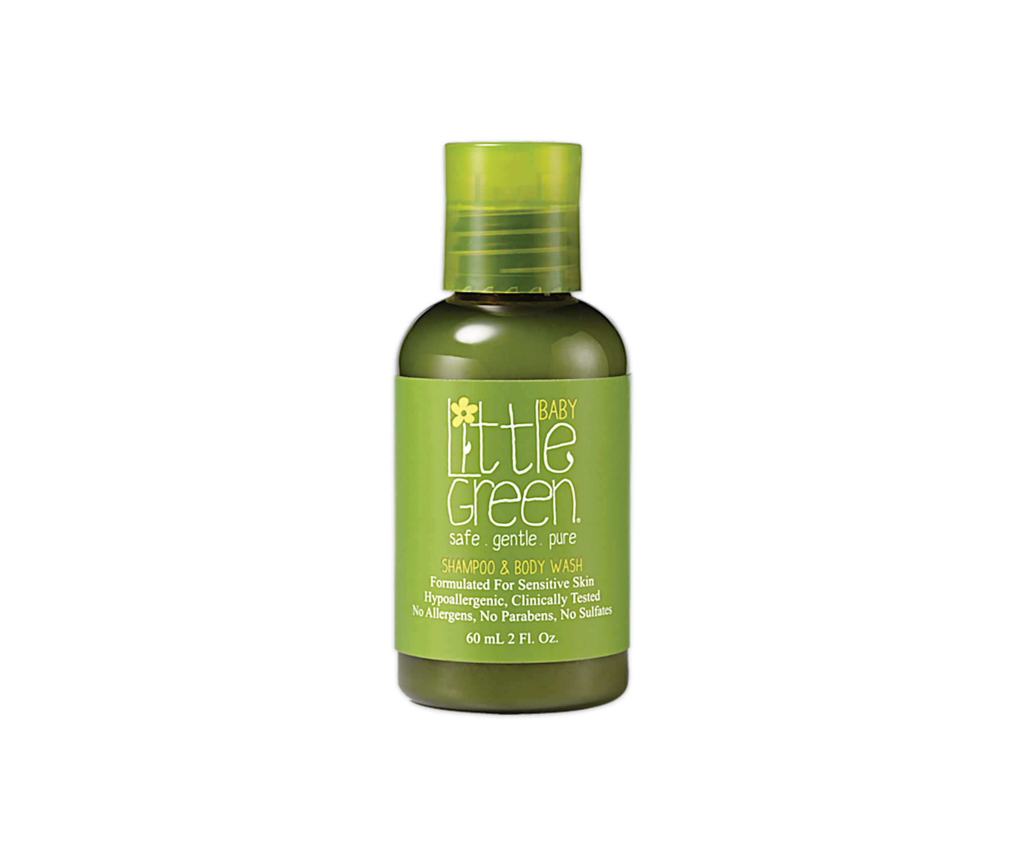 E-shop Jemný šampón a sprchový gél pre bábätká Little Green Baby - 60 ml (0169935) + darček zadarmo