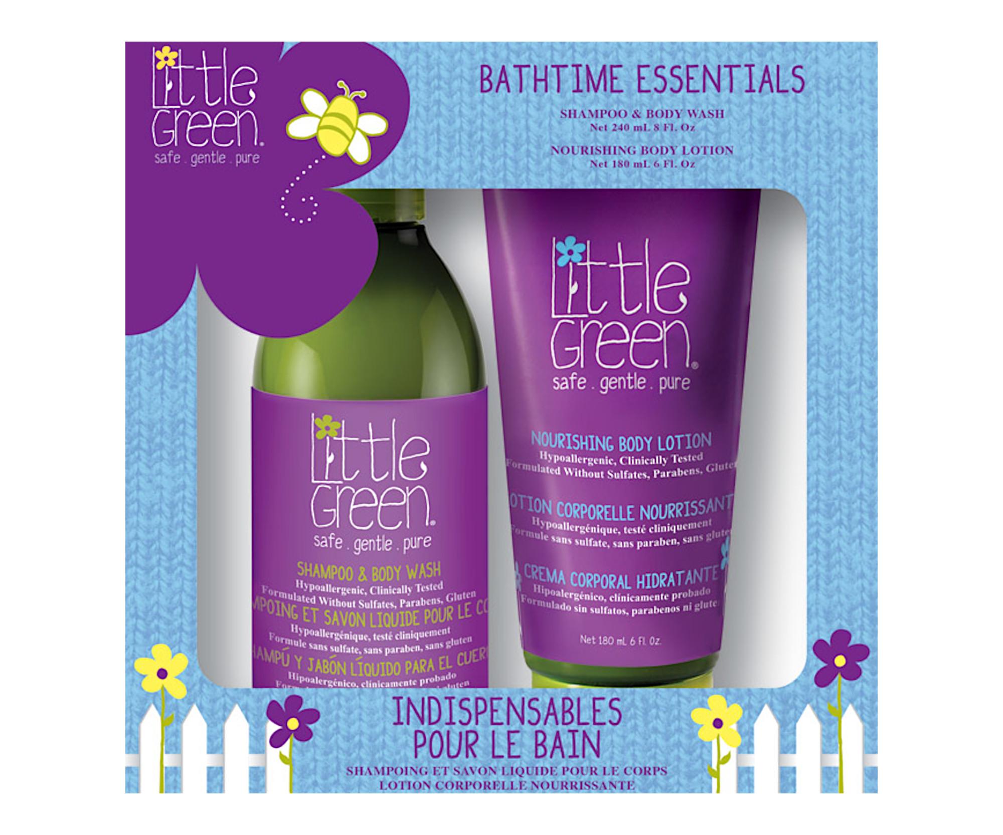 E-shop Darčeková sada na vlasy a telo pre deti Little Green Kids Bathtime Essentials (0169954) + darček zadarmo