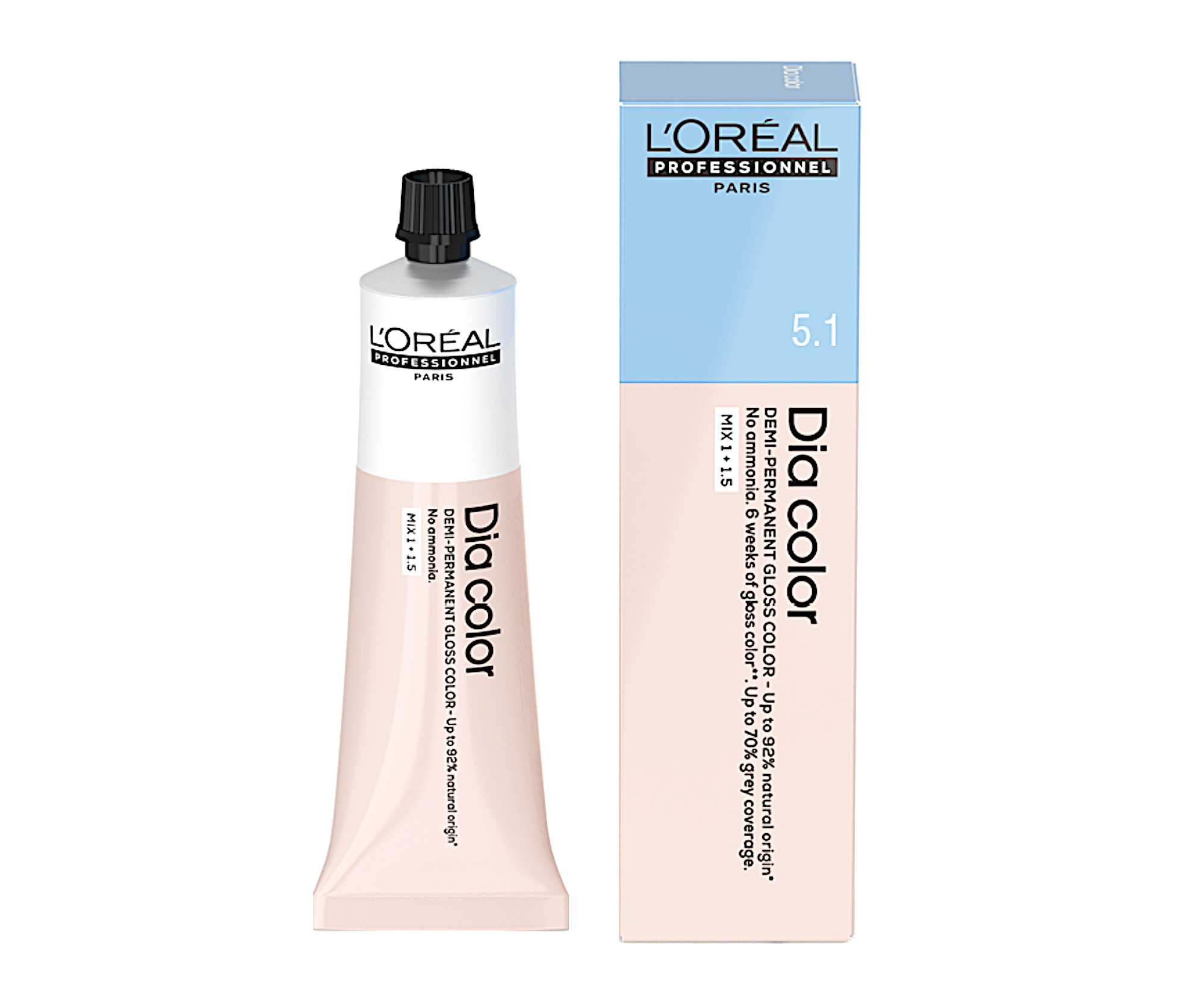 E-shop Preliv na vlasy Loréal Professionnel Dia color 60 ml - 5.1 svetlá hnedá popolavá - L’Oréal Professionnel + darček zadarmo