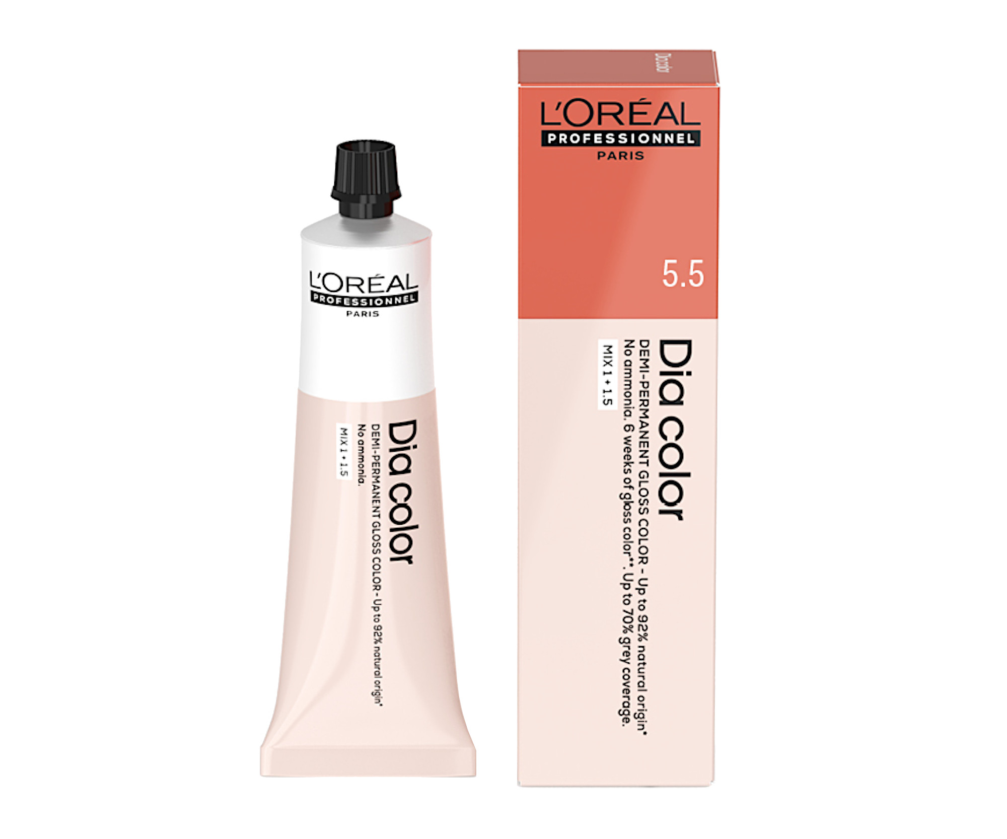 E-shop Preliv na vlasy Loréal Professionnel Dia color 60 ml - 5.5 svetlá hnedá mahagónová - L’Oréal Professionnel + darček zadarmo