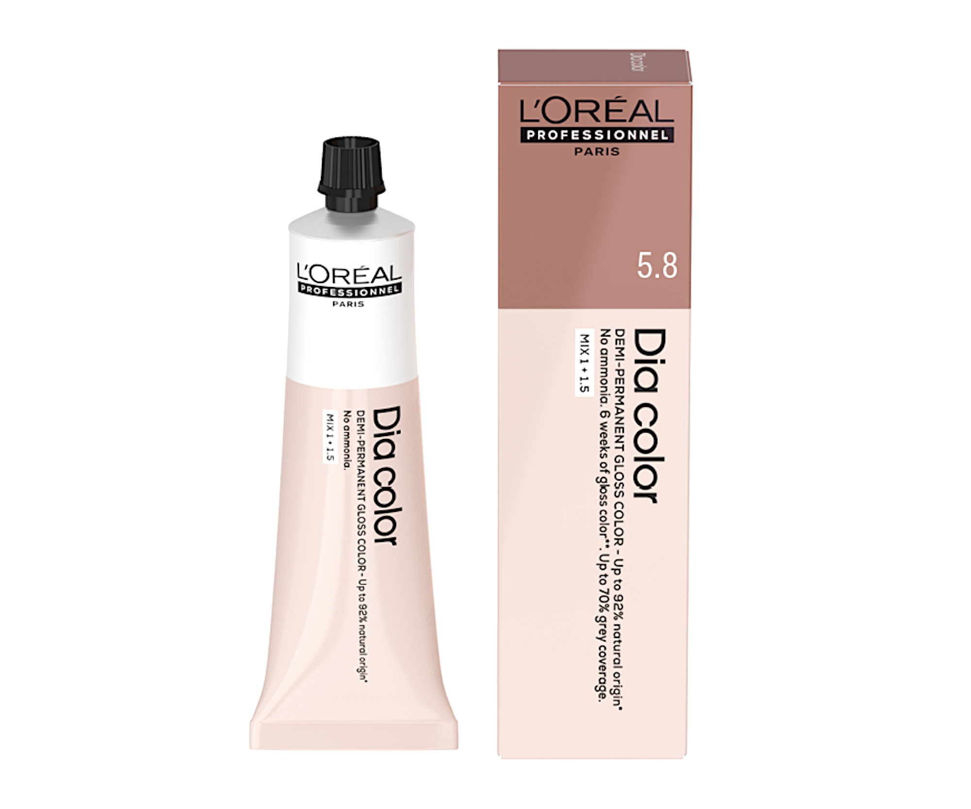 E-shop Preliv na vlasy Loréal Professionnel Dia color 60 ml - 5.8 svetlá hnedá mokka - L’Oréal Professionnel + darček zadarmo