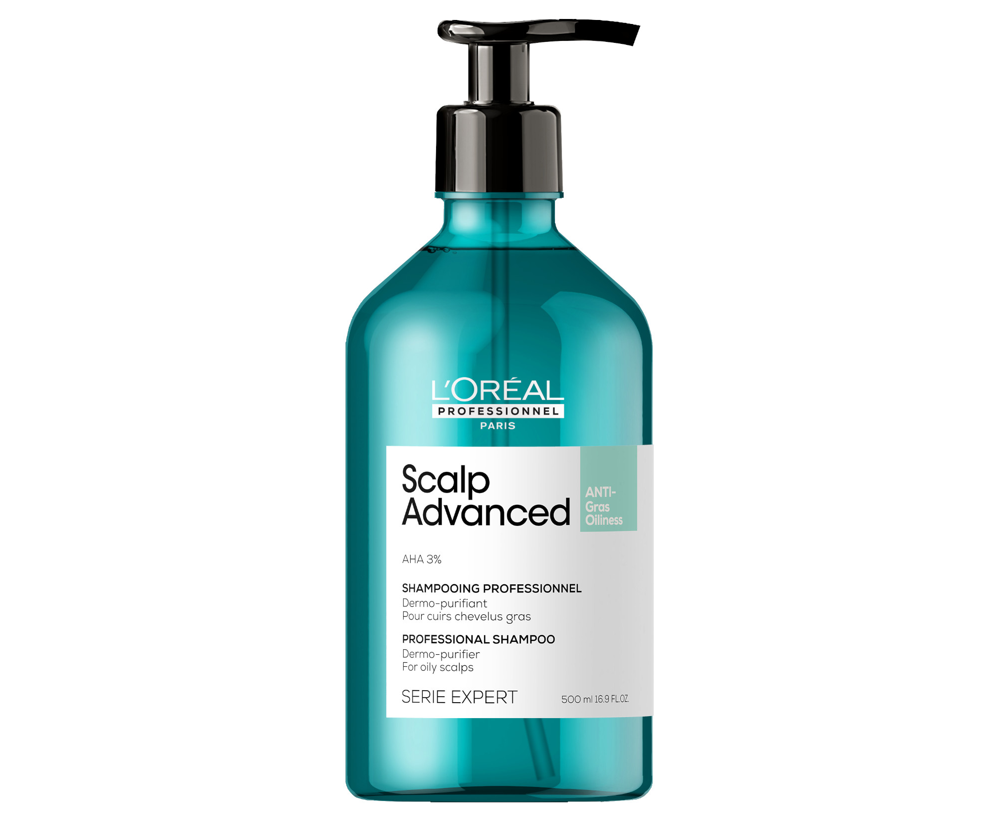 E-shop Šampón pre mastiacu sa vlasovú pokožku Loréal Professionnel Scalp Advanced Anti-Oiliness - 500 ml - L’Oréal Professionnel + darček zadarmo