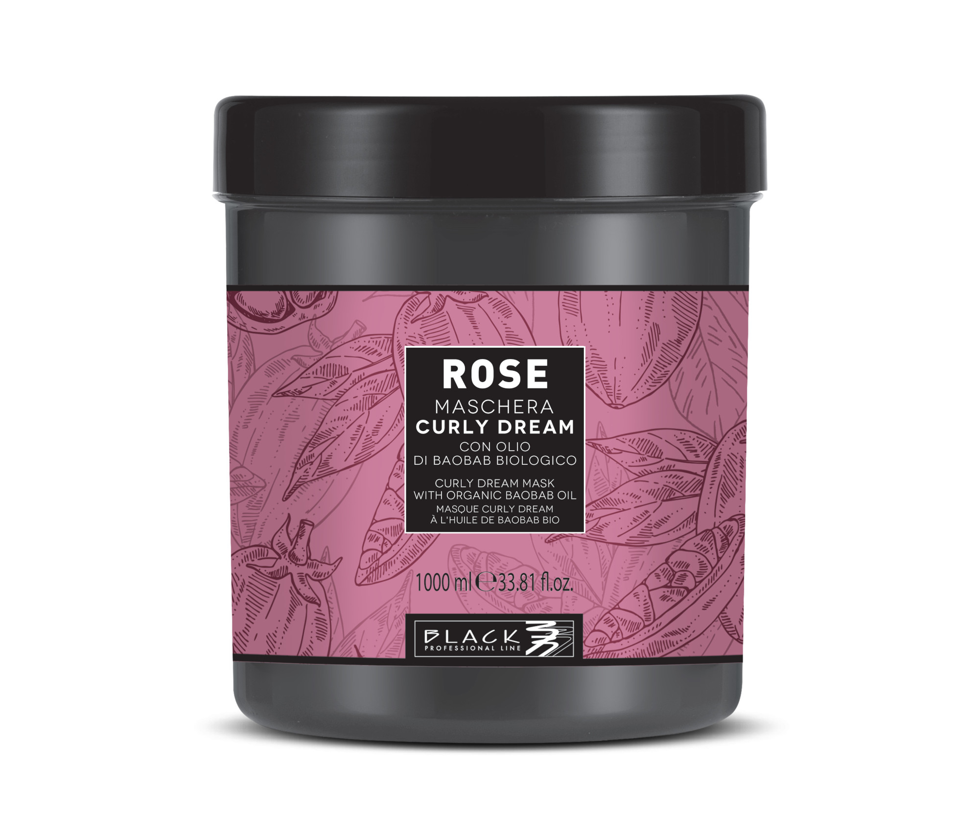 E-shop Maska pre vlnité a kučeravé vlasy Black Rose Curly Dream Mask - 1000 ml (102026) + darček zadarmo
