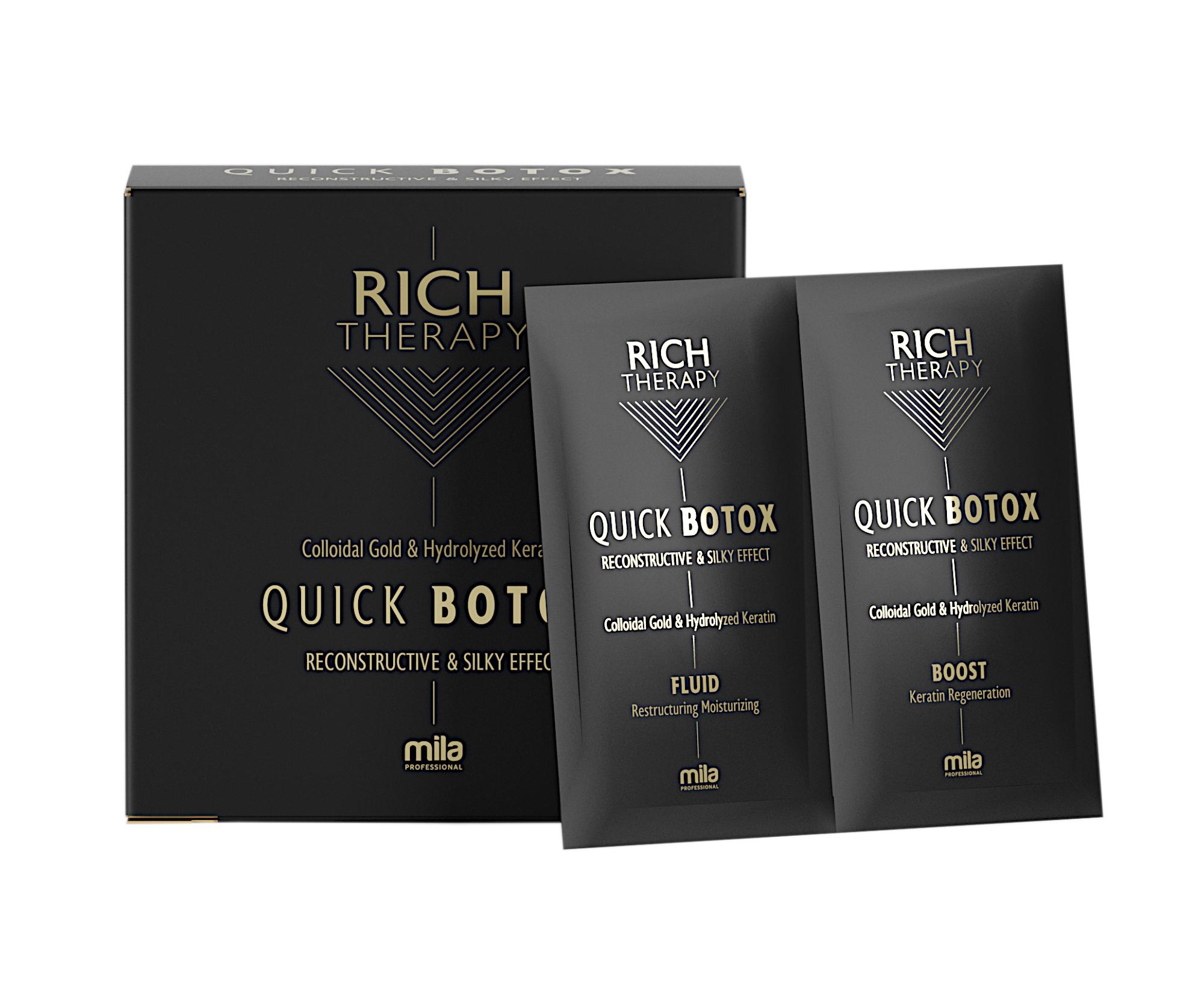 E-shop Keratínová kúra na obnovenie poškodených vlasov Mila Rich Therapy - 12 x 24 ml (0106006) + darček zadarmo