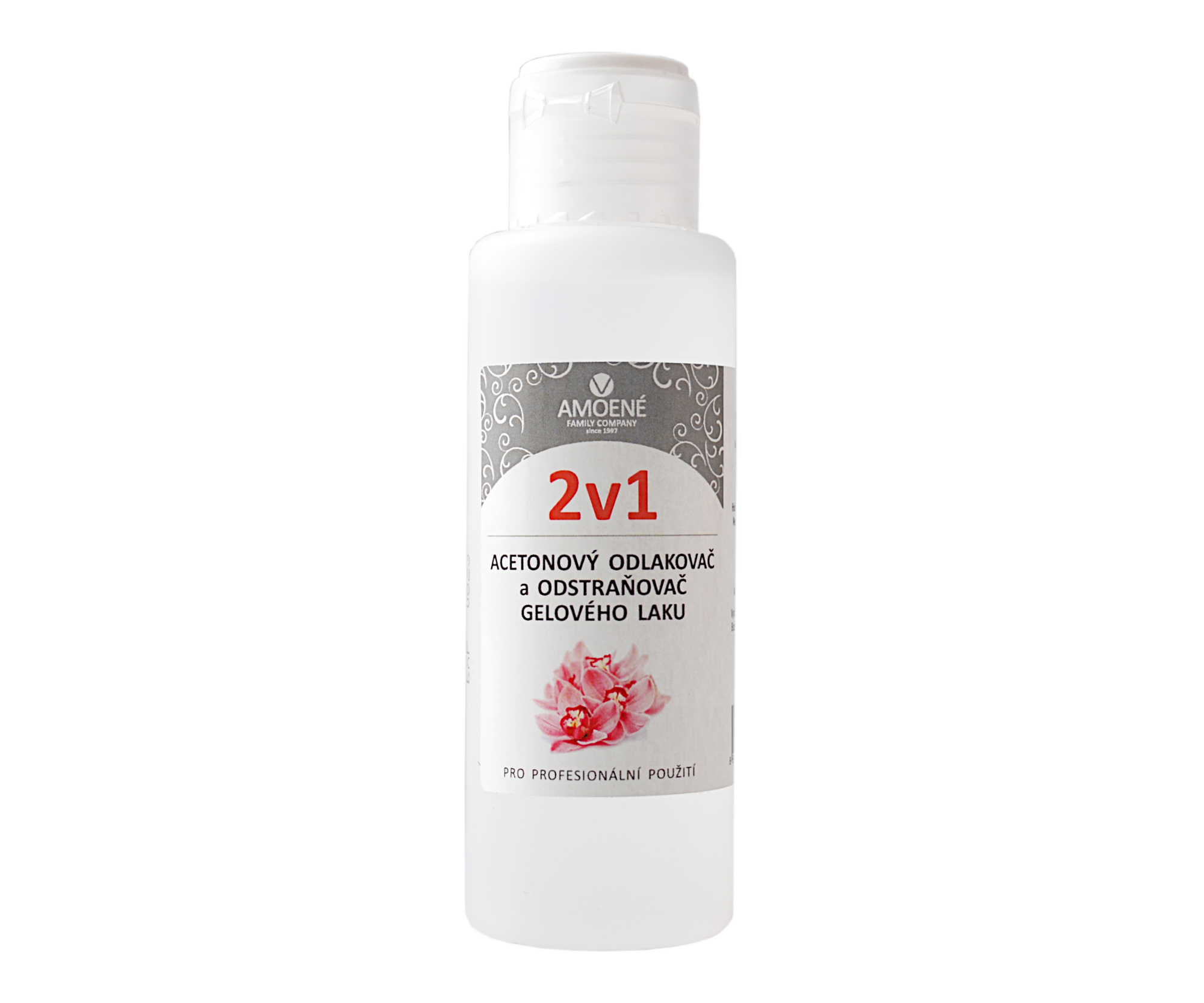 E-shop Acetónový odlakovač a odstraňovač gélového laku 2 v 1, Amoené 100 ml (011401M090)