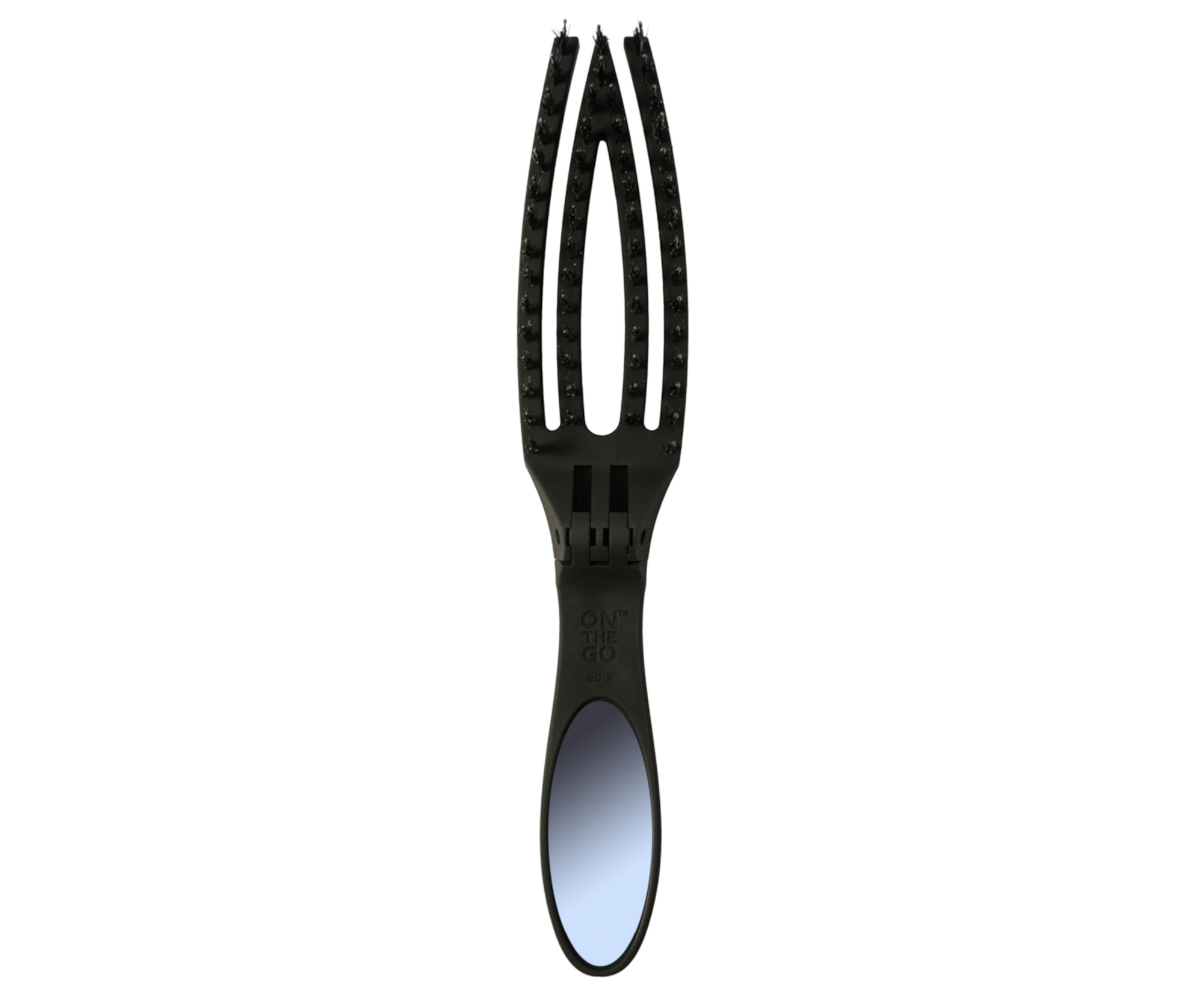 E-shop Kefa s nylonovými a kančími štětinami Olivia Garden Fingerbrush On the Go Smooth a Style - čierna (OTGSS) + darček zadarmo