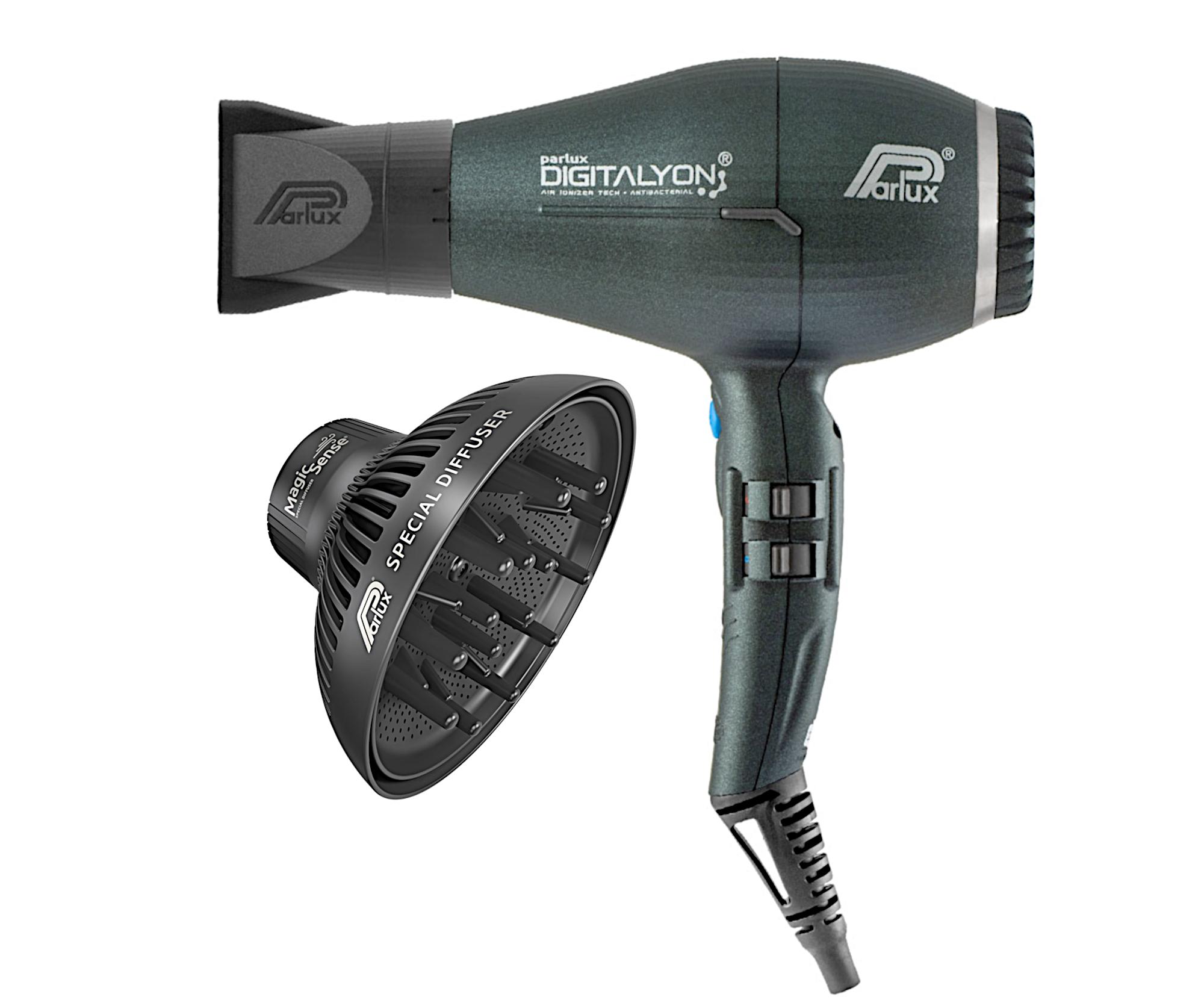 E-shop Set profesionálneho fénu na vlasy Parlux Digitalyon a difuzéra Magic Sense - 2400 W, antracitový (P MAG+DIG/2) + darček zadarmo