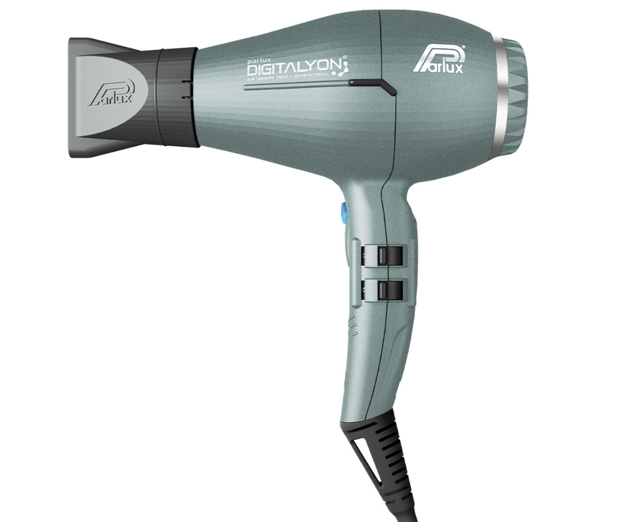 Profesionálny fén na vlasy Parlux Digitalyon - 2400 W, šedo-zelený (P ALY-D/4) + darček zadarmo.