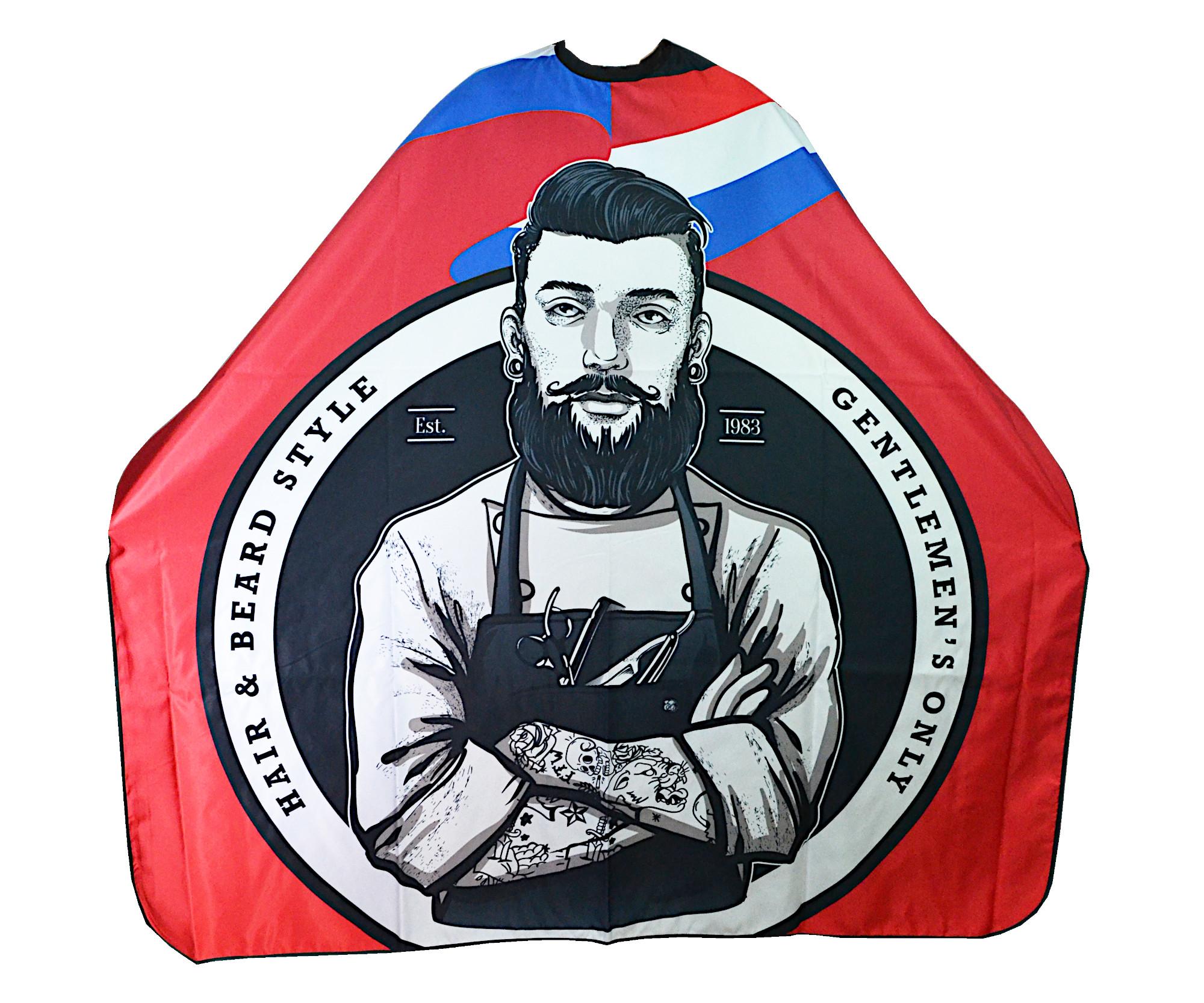 E-shop Pánska pláštenka na strihanie vlasov a fúzov Eurostil Professional Barber Shop Tatoo (07936) + darček zadarmo