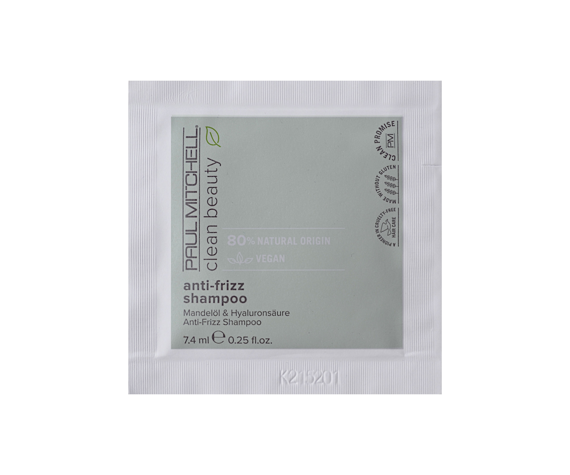 E-shop Šampón pre krepaté a nepoddajné vlasy Paul Mitchell Clean Beauty Anti-Frizz - 7,4 ml