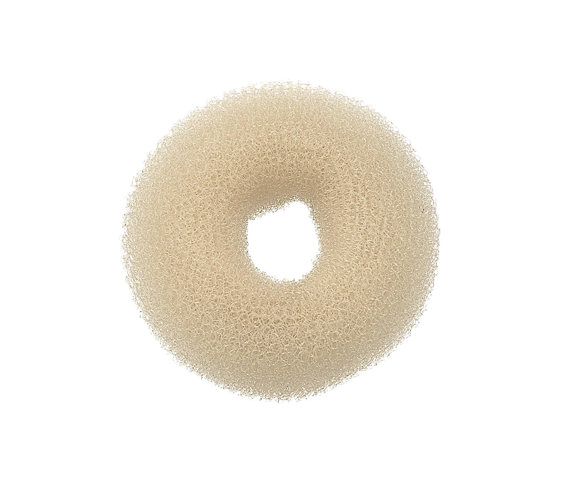 E-shop Okrúhla výplň do drdolu Sibel - krémová, 8 cm (9503010)