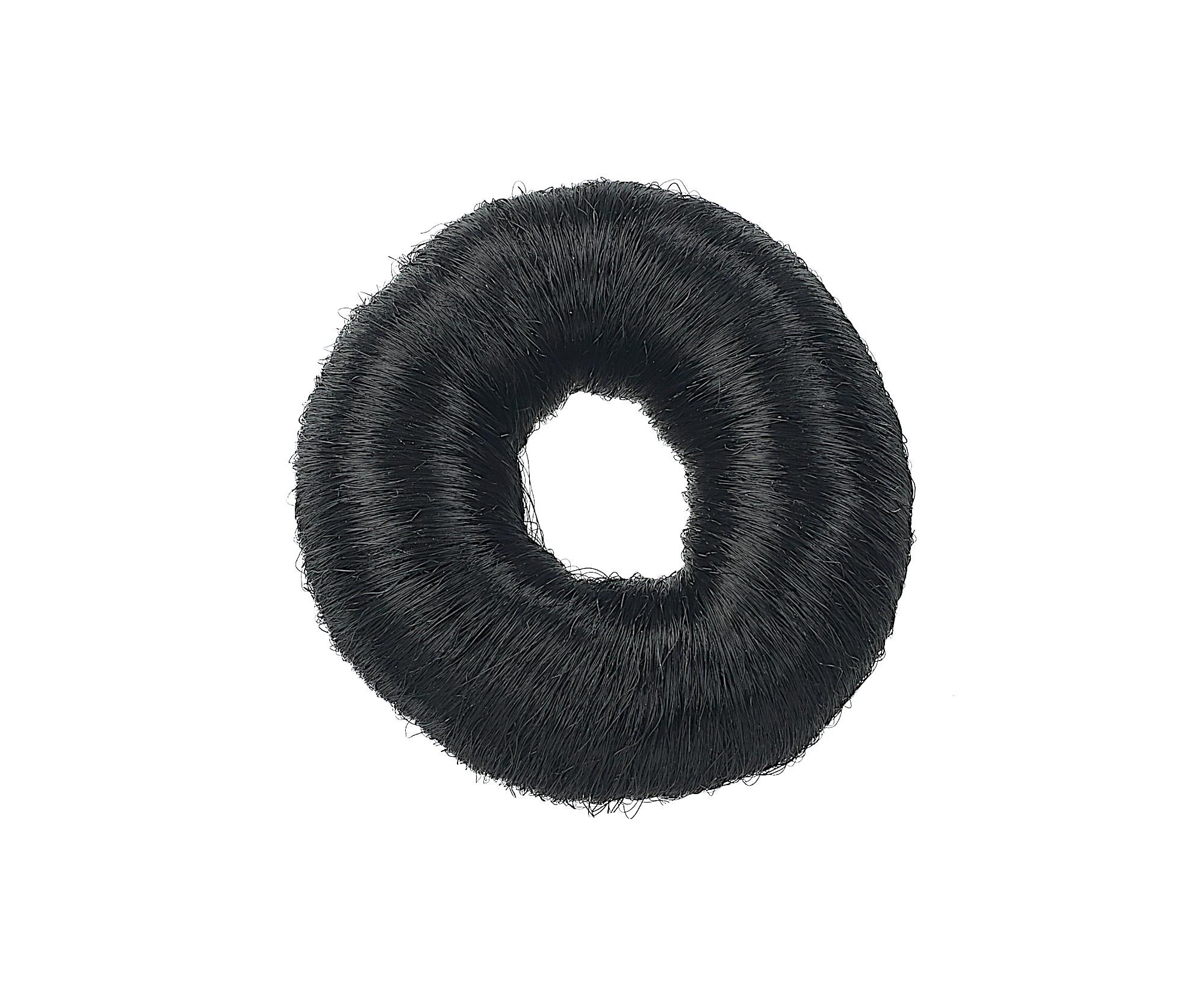 E-shop Okrúhla bavlnená výplň do drdolu Sibel - čierna, 7 cm (9504001)