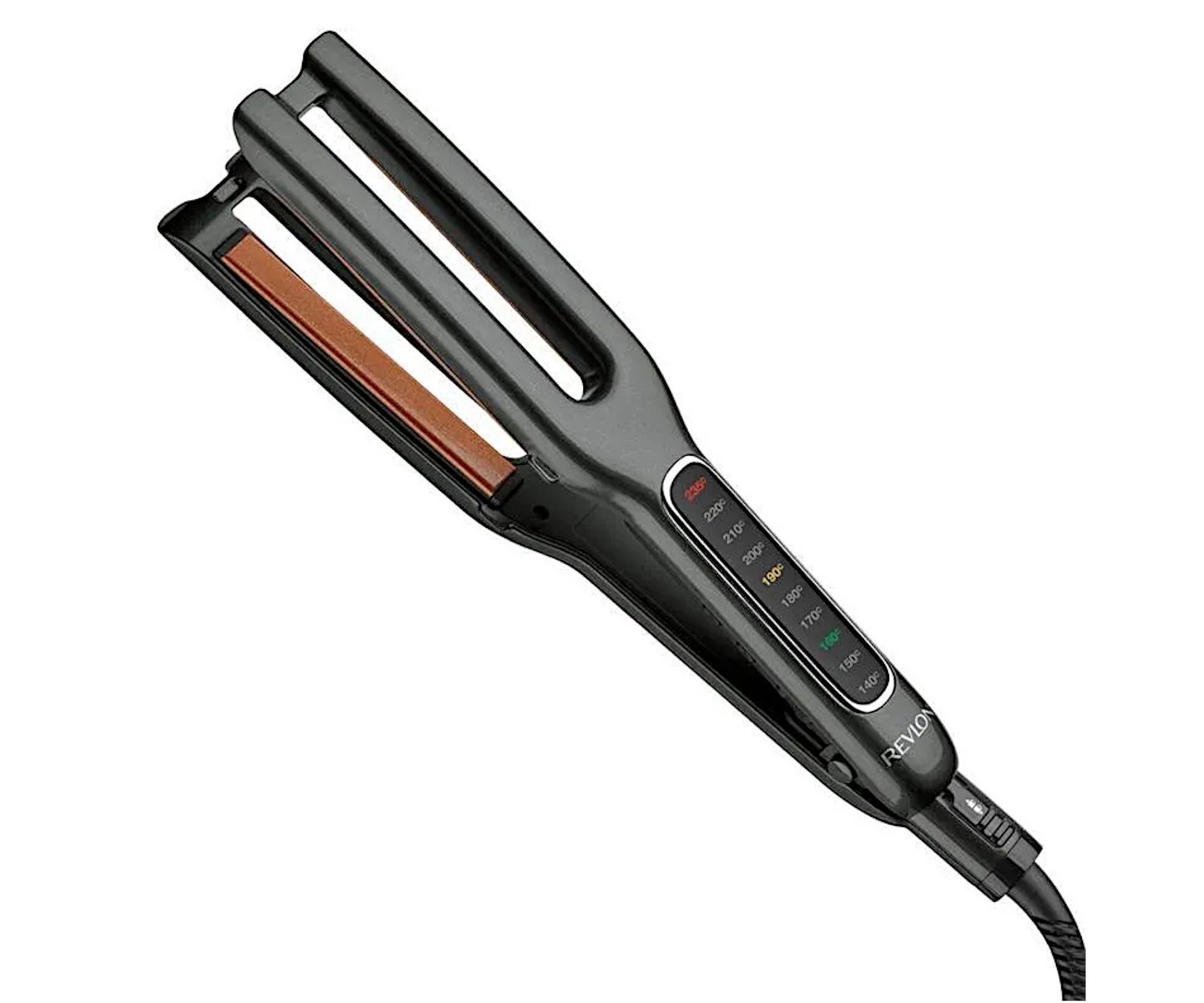 Žehlička na vlasy s dvojitou žehliacou plochou Revlon Double Straight RVST2204E - čierna + darček zadarmo.