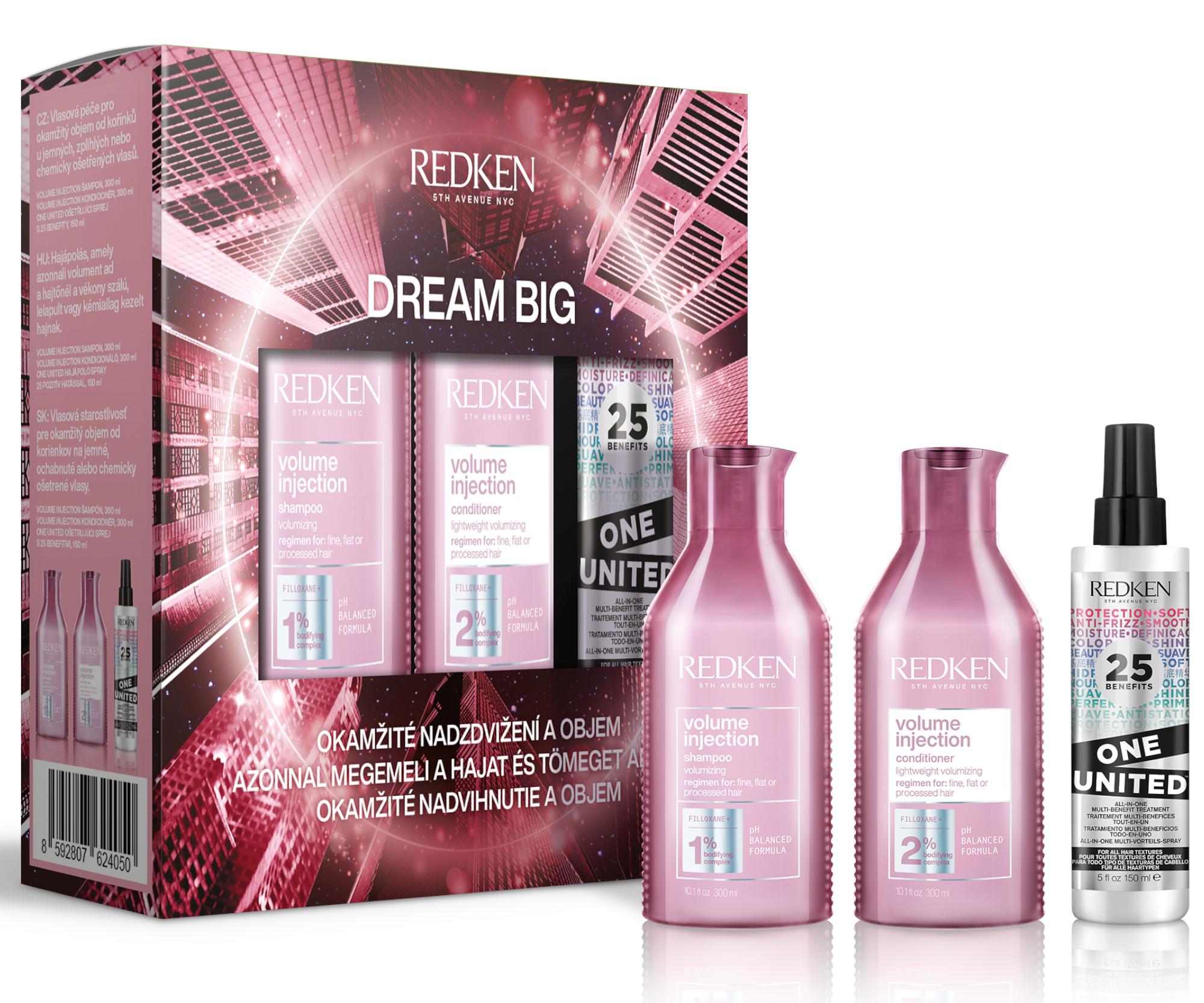 Dream Injection Darčeková sada pre okamžitý objem a nadvihnutie jemných vlasov Redken ...