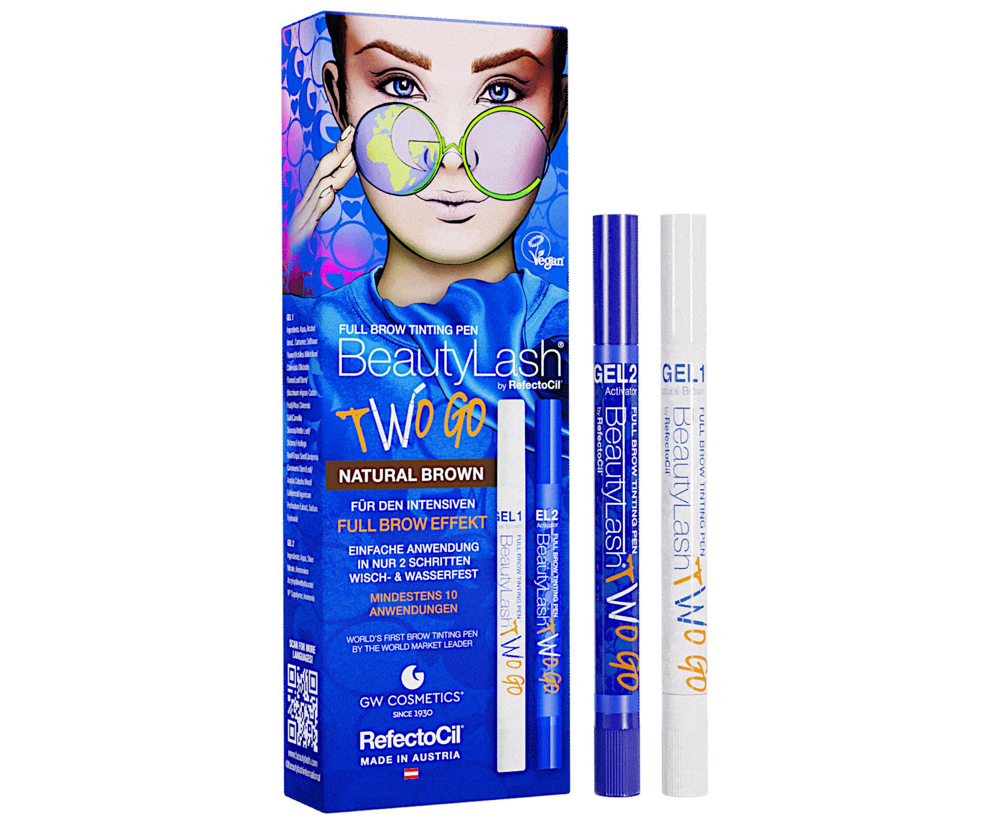 E-shop Farbiace pero na obočie Refectocil BeautyLash Two Go Natural Brown - prirodzená hnedá + darček zadarmo