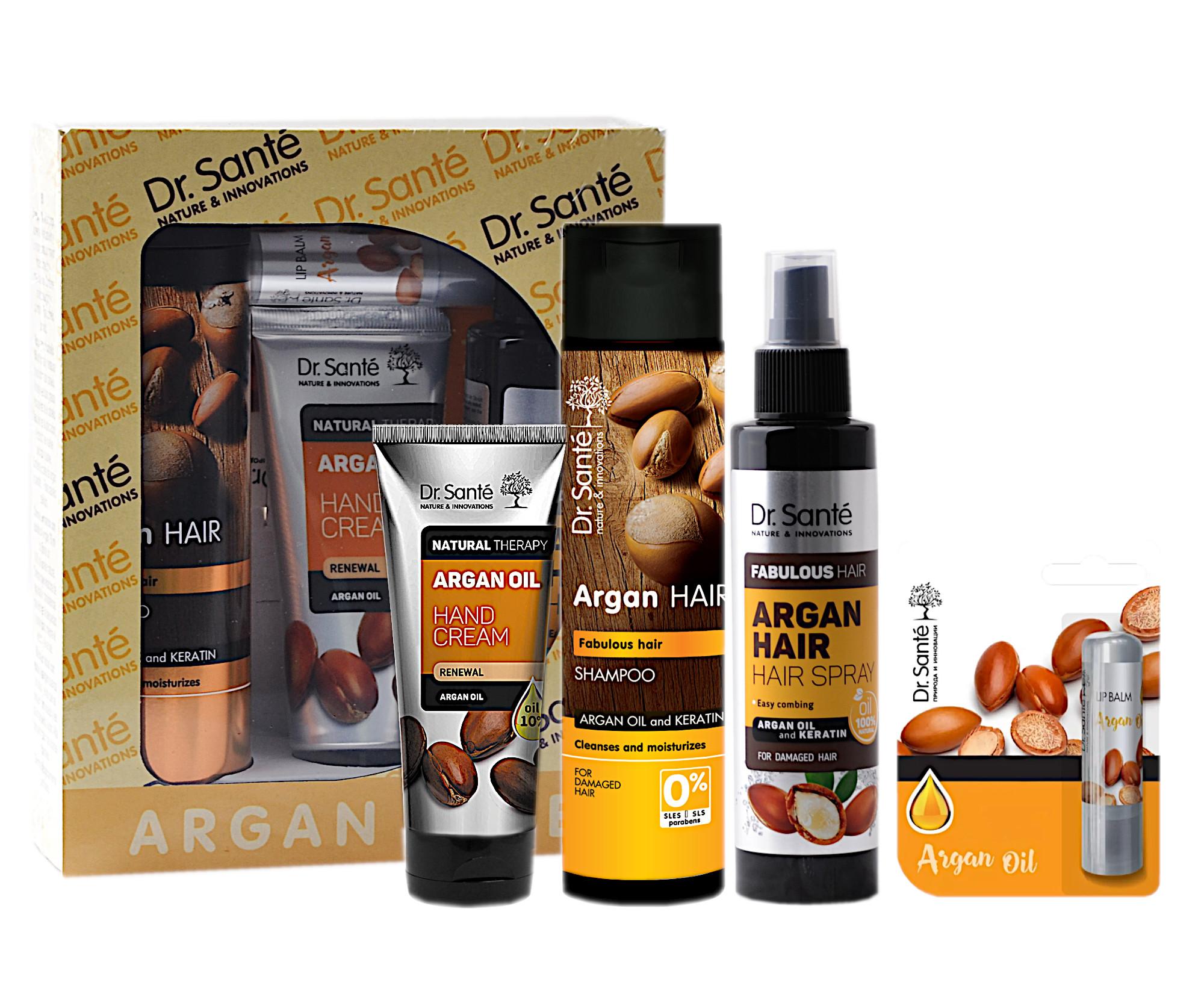 E-shop Darčeková sada na posilnenie slabých vlasov Dr. Santé Argan + darček zadarmo
