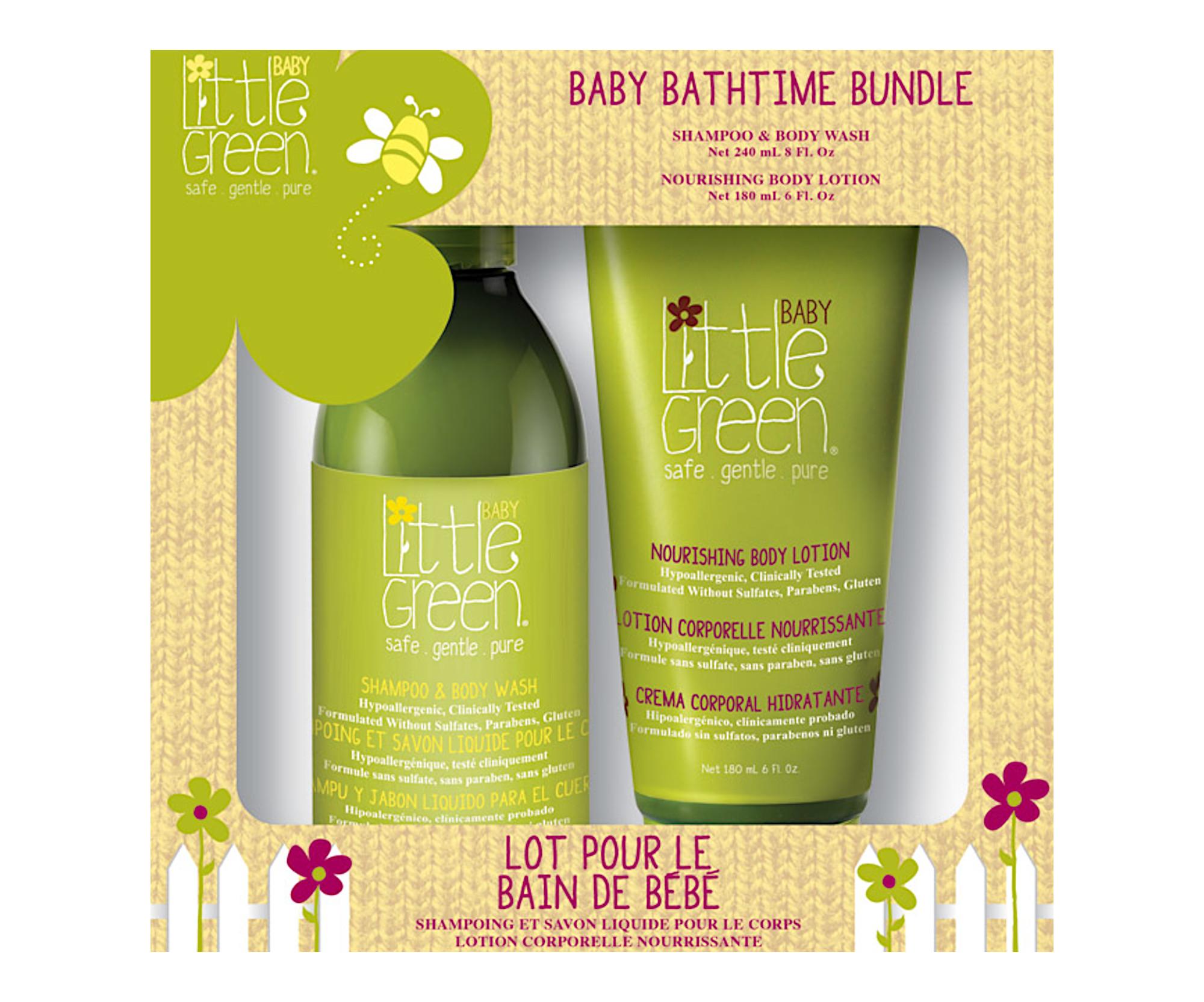 E-shop Darčeková sada na vlasy a telo pre bábätká Little Green Baby Bathtime Bundle (0169953) + darček zadarmo