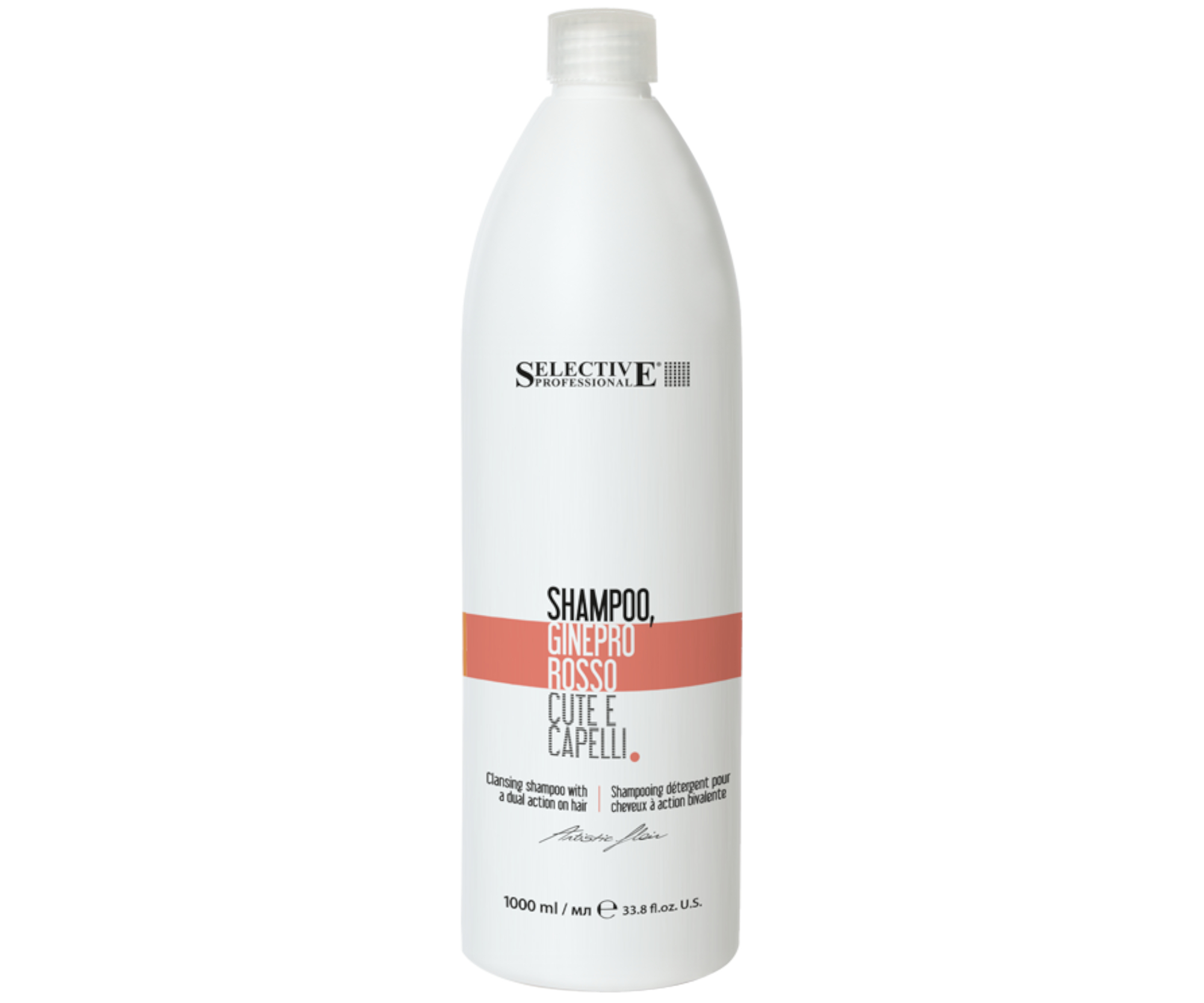 E-shop Šampón pre mastné vlasy s červenou borievkou Selective Professional Artistic Flair Shampoo Ginepro Rosso - 1000 ml + darček zadarmo