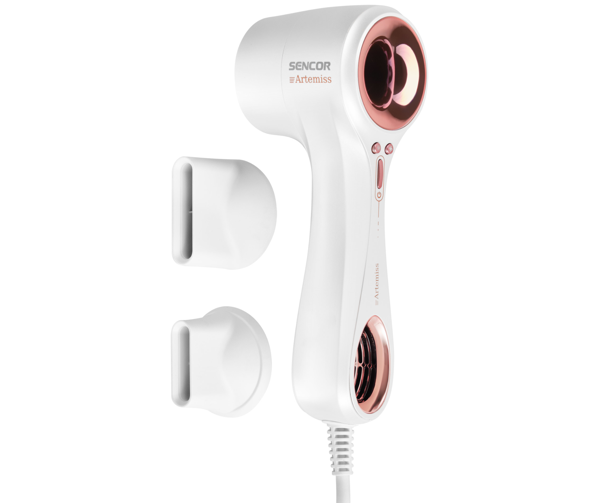 E-shop Cestovný fén na vlasy Sencor Artemiss High Speed Hair Dryer SHD 9000RS - 900 W, biely + darček zadarmo
