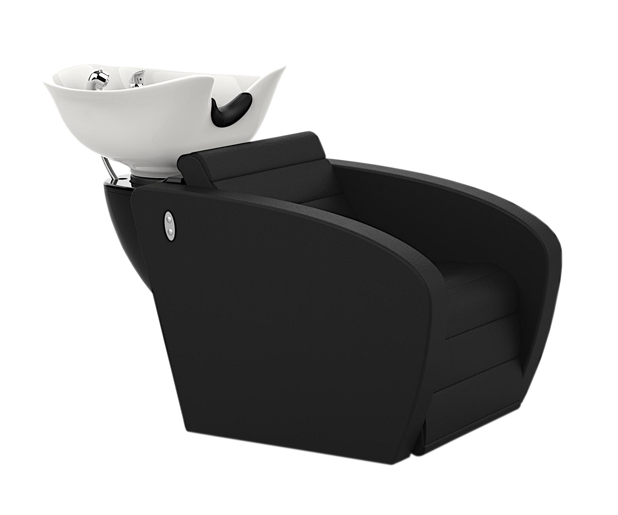 E-shop Kadeřnický mycí box s polohovatelnou opěrkou nohou SilverFox 6005 - černý + darček zadarmo