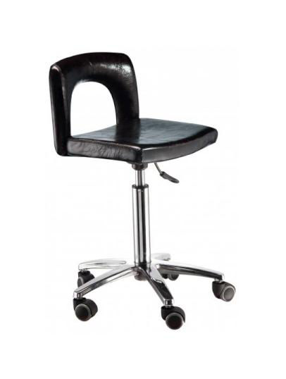 E-shop Taburet na kolieskach s opierkou Hairway Flash, čierny (51024-YD29) + darček zadarmo