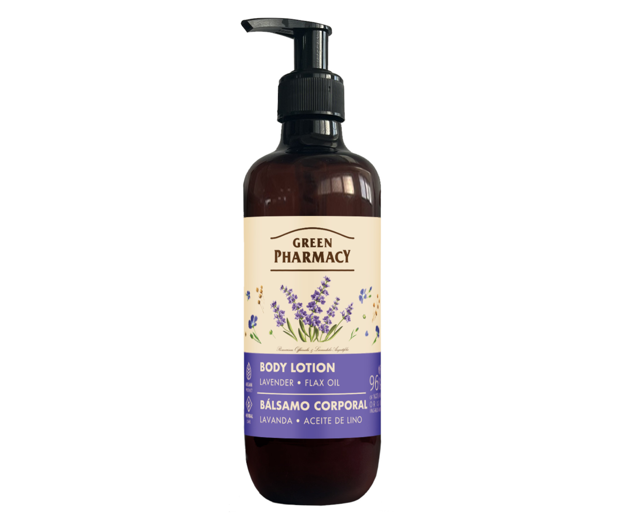 E-shop Telové mlieko s levanduľou a ľanovým olejom Green Pharmacy Body Lotion - 400 ml + darček zadarmo