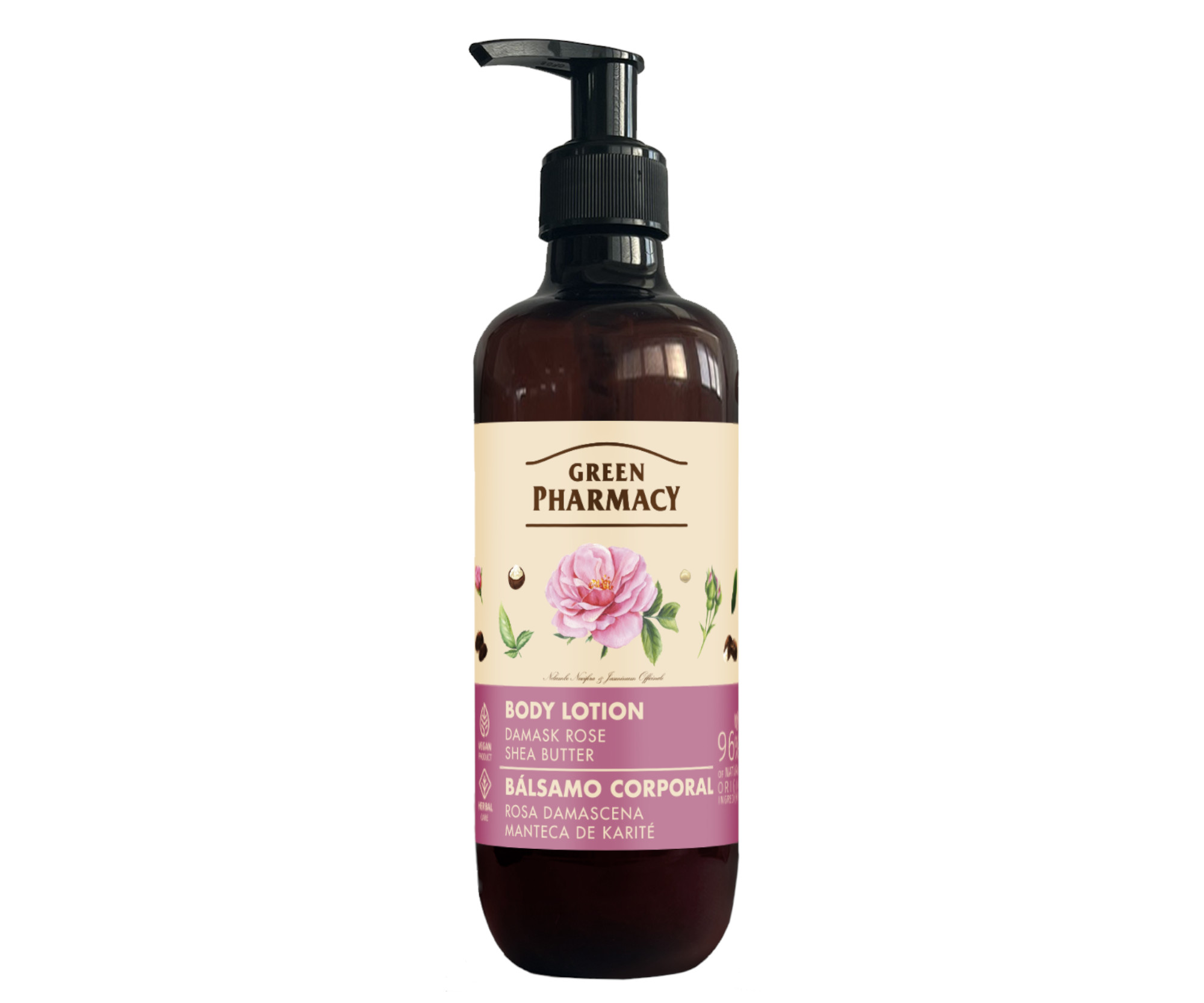 E-shop Telové mlieko s damašskou ružou a bambuckým maslom Green Pharmacy Body Lotion - 400 ml + darček zadarmo