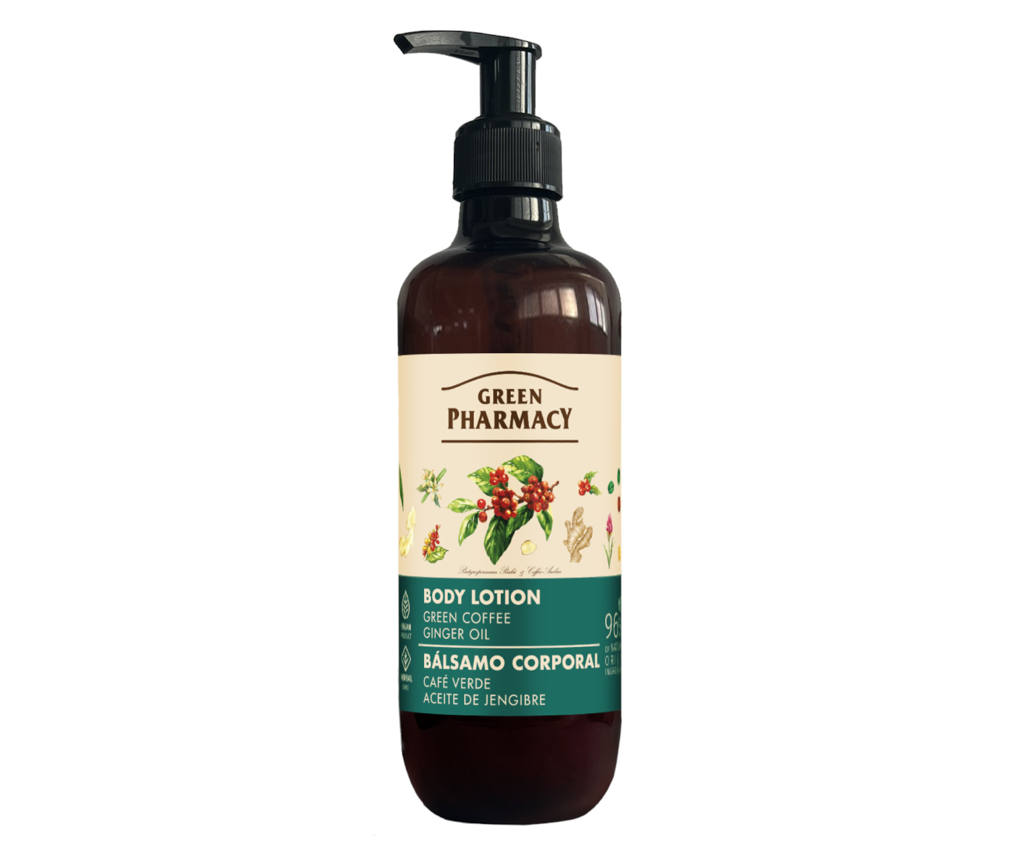 E-shop Telové mlieko so zelenou kávou a zázvorovým olejom Green Pharmacy Body Lotion - 400 ml