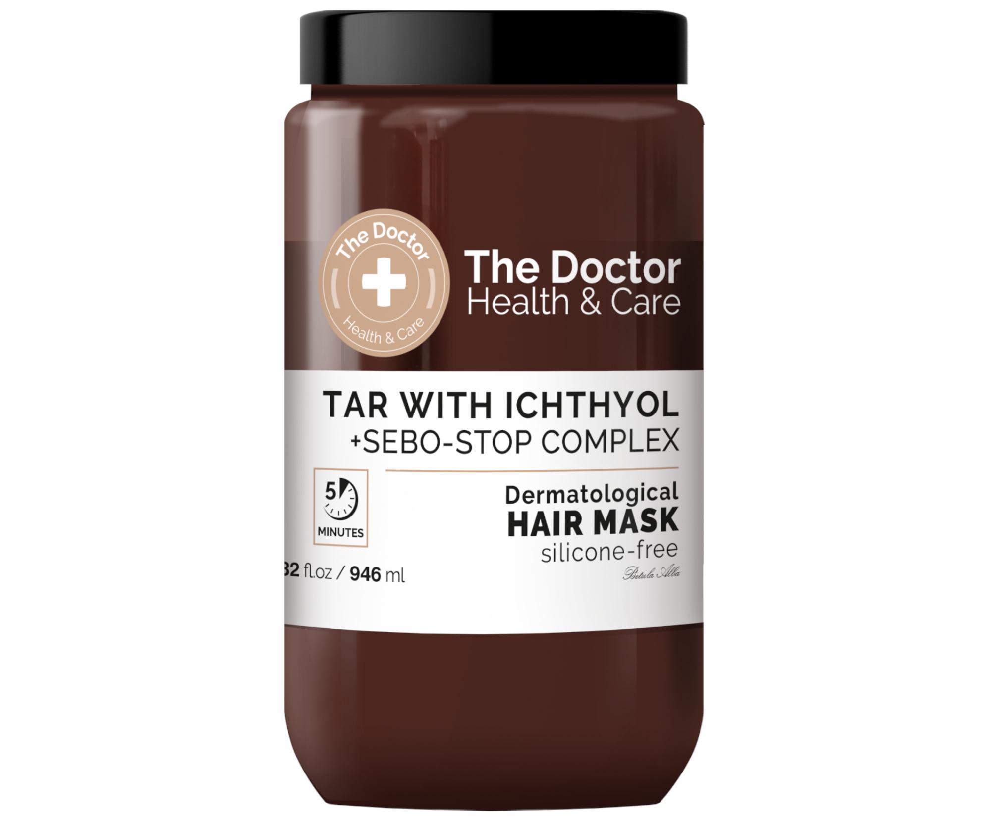 E-shop Dermatologická maska na vlasy proti nadmernej tvorbe mazu The Doctor Tar with Ichthyol - 946 ml + darček zadarmo
