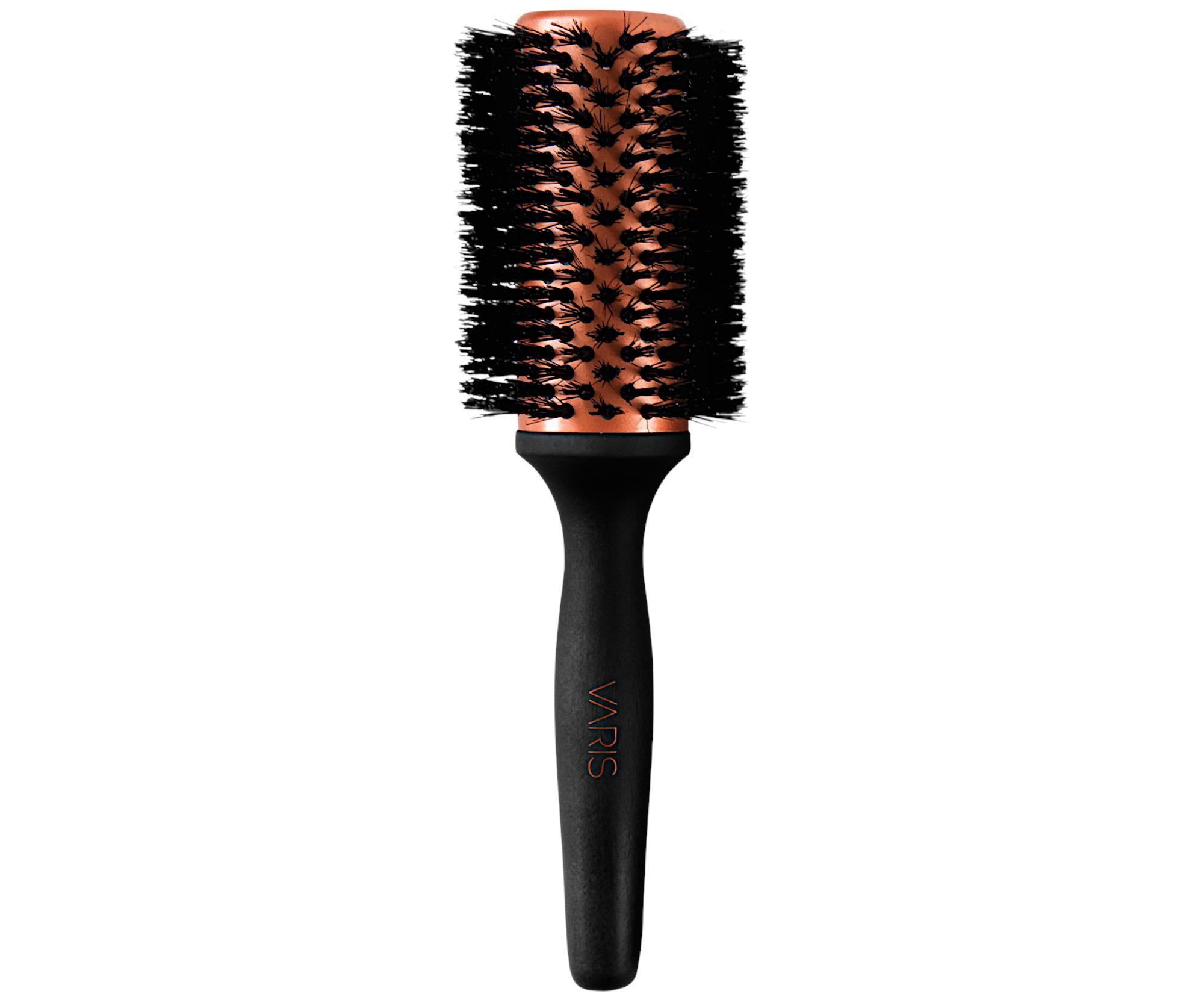 E-shop Drevená okrúhla fúkacia kefa s diviačími a nylonovými štetinami Varis Boar Brush Large - 43 mm + darček zadarmo