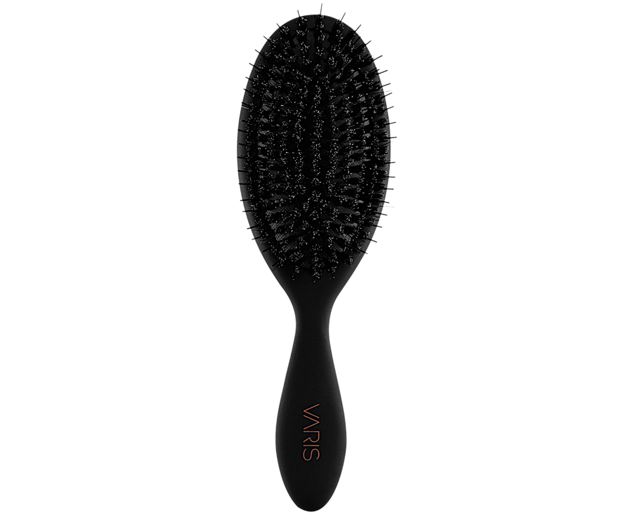 E-shop Kefa na vlasy s diviačími a nylonovými štetinami Varis Smoothing Brush - čierna + darček zadarmo
