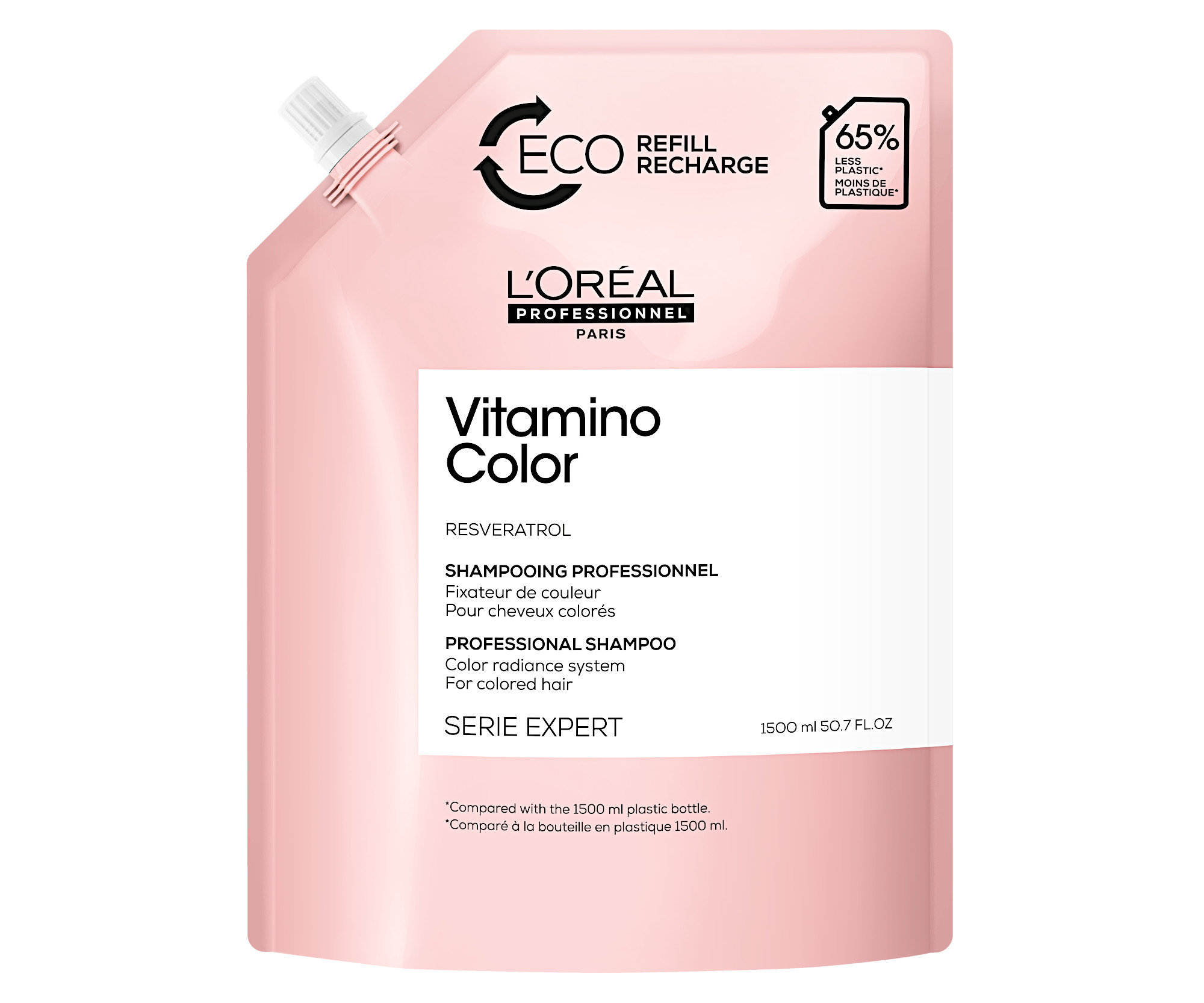 E-shop Šampón pre žiarivosť farby vlasov Loréal Professionnel Vitamino Color - 1500 ml, náhradná náplň - L’Oréal Professionnel + darček zadarmo