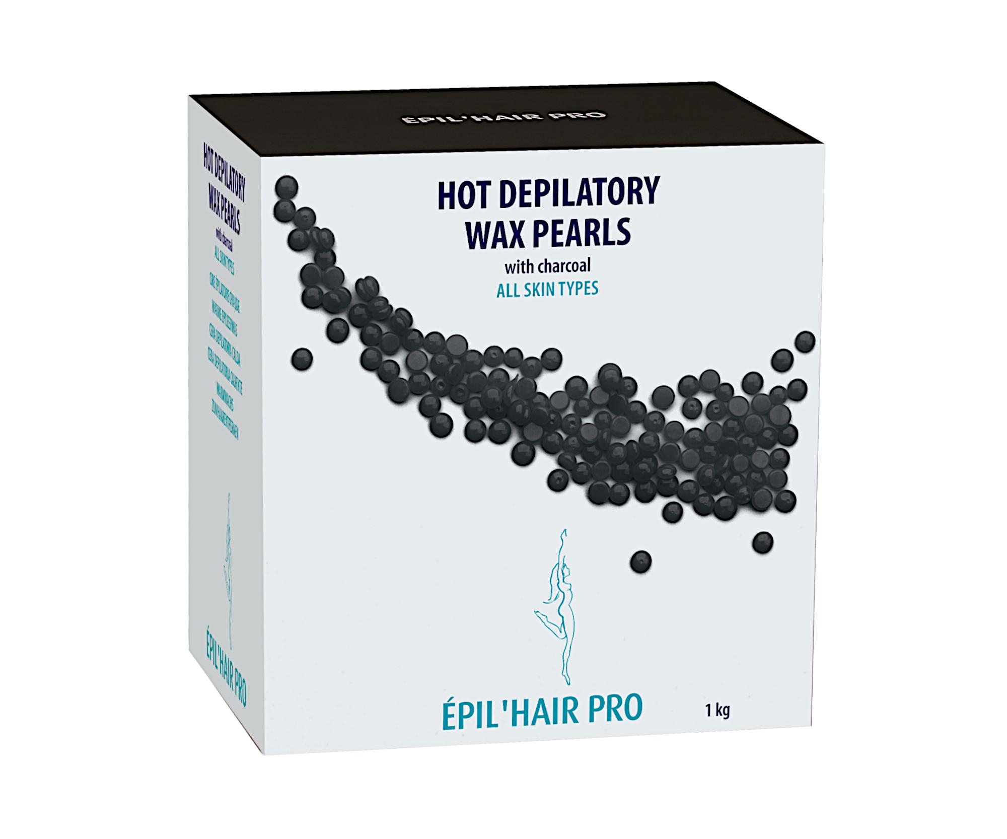 E-shop Depilačný prírodný vosk pre všetky typy pokožky s dreveným uhlím Sibel Pearls Charcoal - 1000 g (7410379) + darček zadarmo