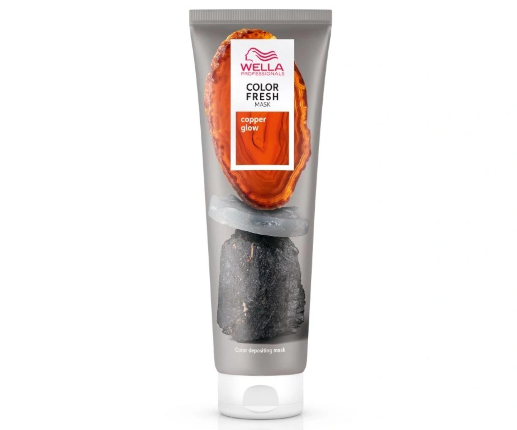 E-shop Farbiaca maska na vlasy Wella Color Fresh Mask Copper Glow - 150 ml, medená (99350066247) + darček zadarmo