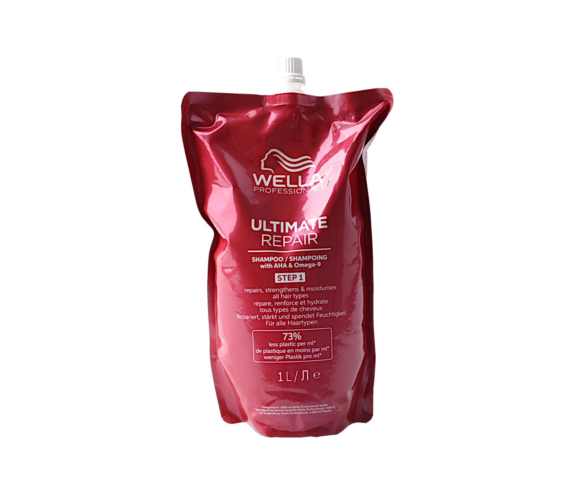 E-shop Posilňujúci šampón pre poškodené vlasy Wella Professionals Ultimate Repair - 1000 ml, náhradná náplň (99350169549) + darček zadarmo