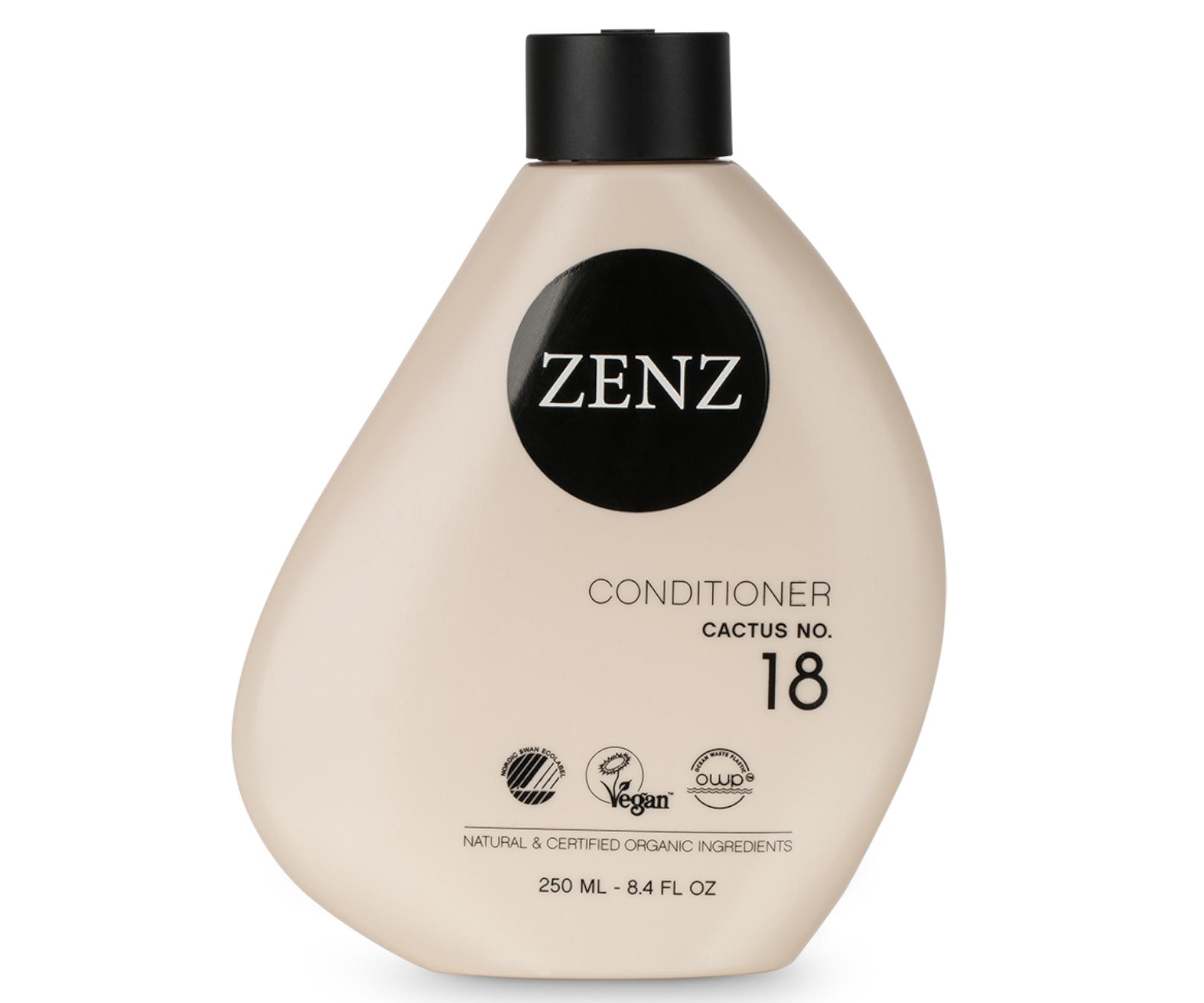 E-shop Hydratačný a zmäkčujúci kondicionér pre kučeravé a suché vlasy Zenz Cactus No. 18 - 250 ml + darček zadarmo