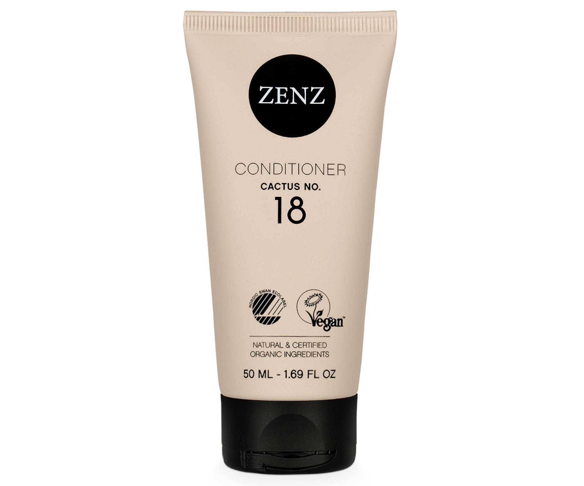 E-shop Hydratačný a zmäkčujúci kondicionér pre kučeravé a suché vlasy Zenz Cactus No. 18 - 50 ml + darček zadarmo