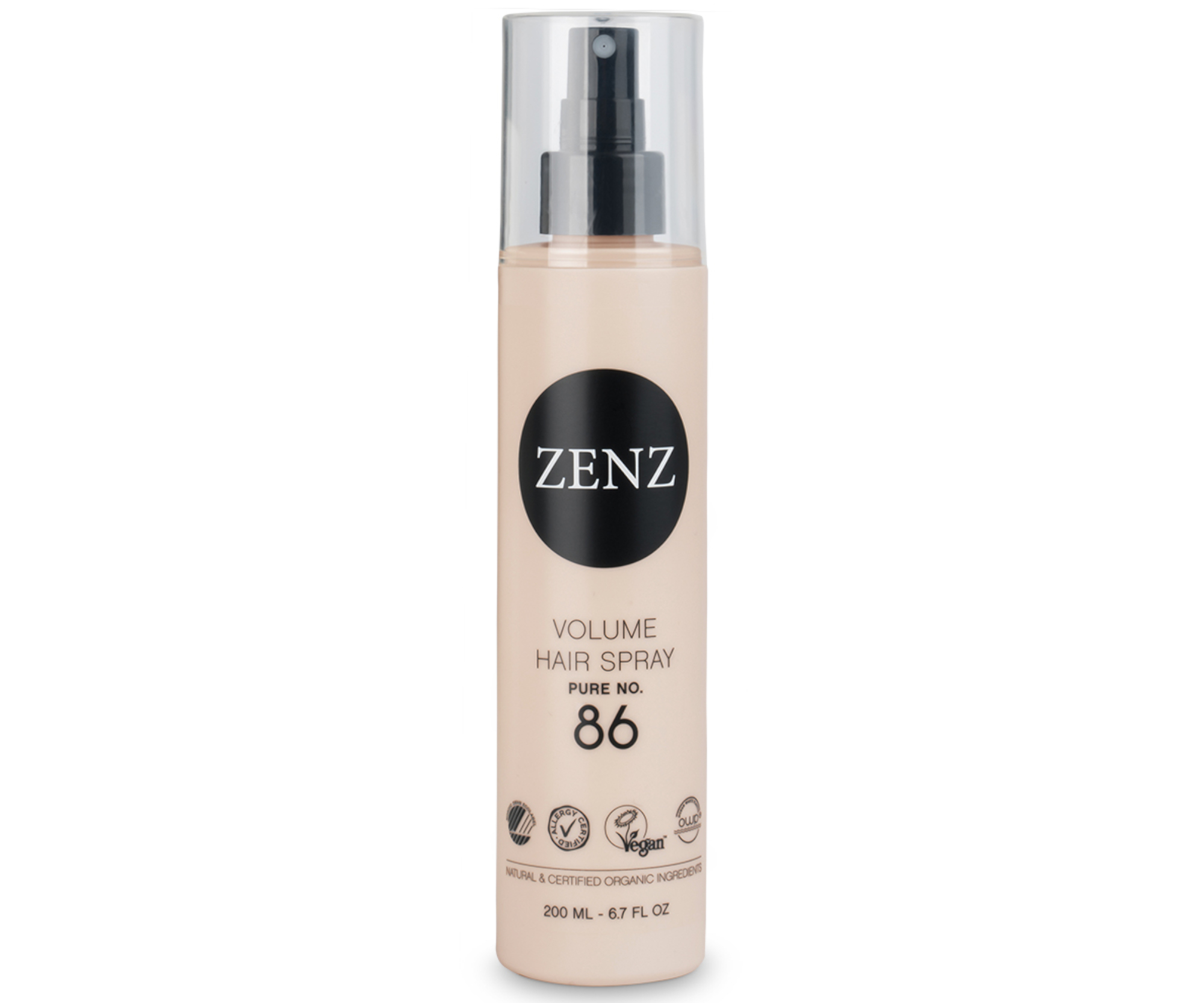 Lak na objem vlasov so strednou fixáciou Zenz Volume Hair Spray Pure No. 86 - 200 ml + darček zadarmo