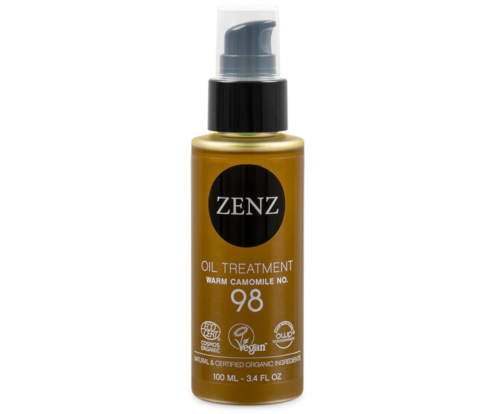 E-shop Olej pre kučeravé vlasy a podráždenú pokožku Zenz Oil Treatment Warm Camomile No. 98 - 100 ml + darček zadarmo