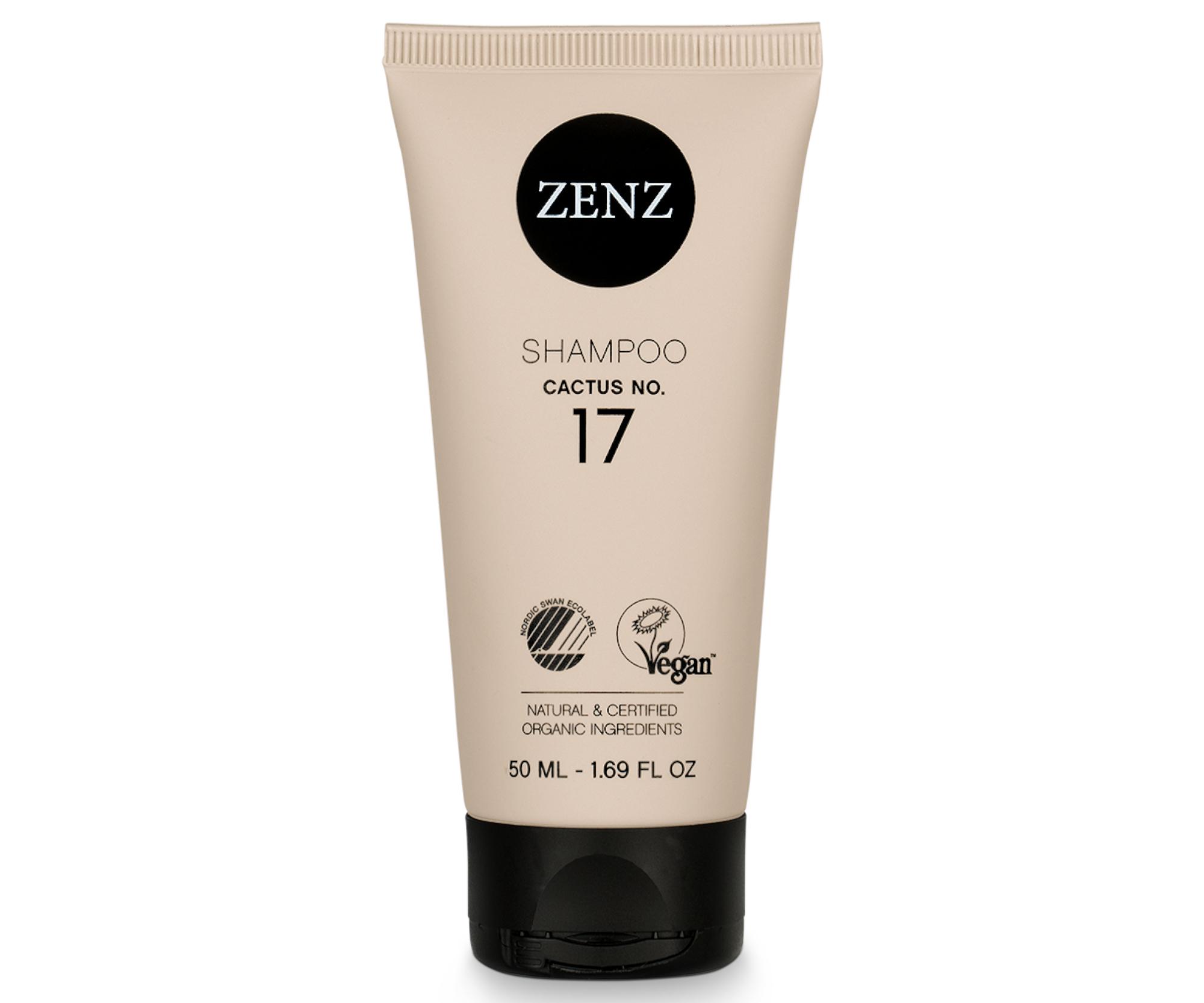 E-shop Hydratačný a zmäkčujúci šampón pre kučeravé a suché vlasy Zenz Cactus No. 17 - 50 ml + darček zadarmo
