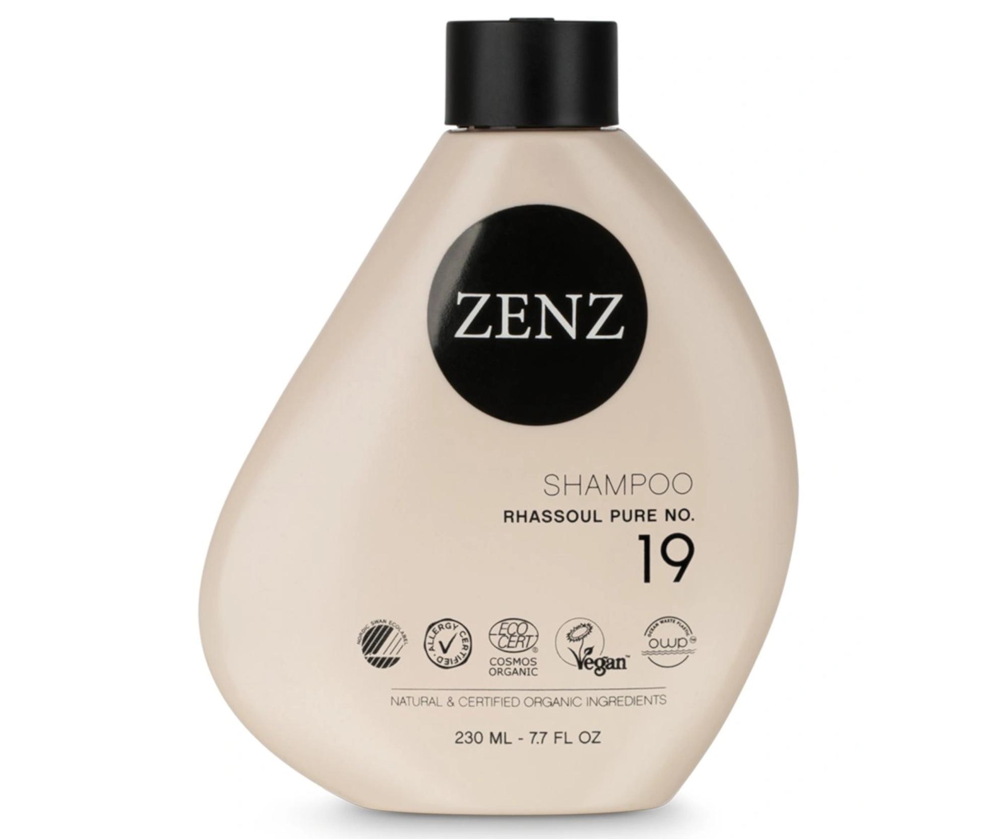 E-shop Ílový šampón pre suché, kučeravé alebo farbené vlasy Zenz Rhassoul Pure No. 19 - 250 ml + darček zadarmo