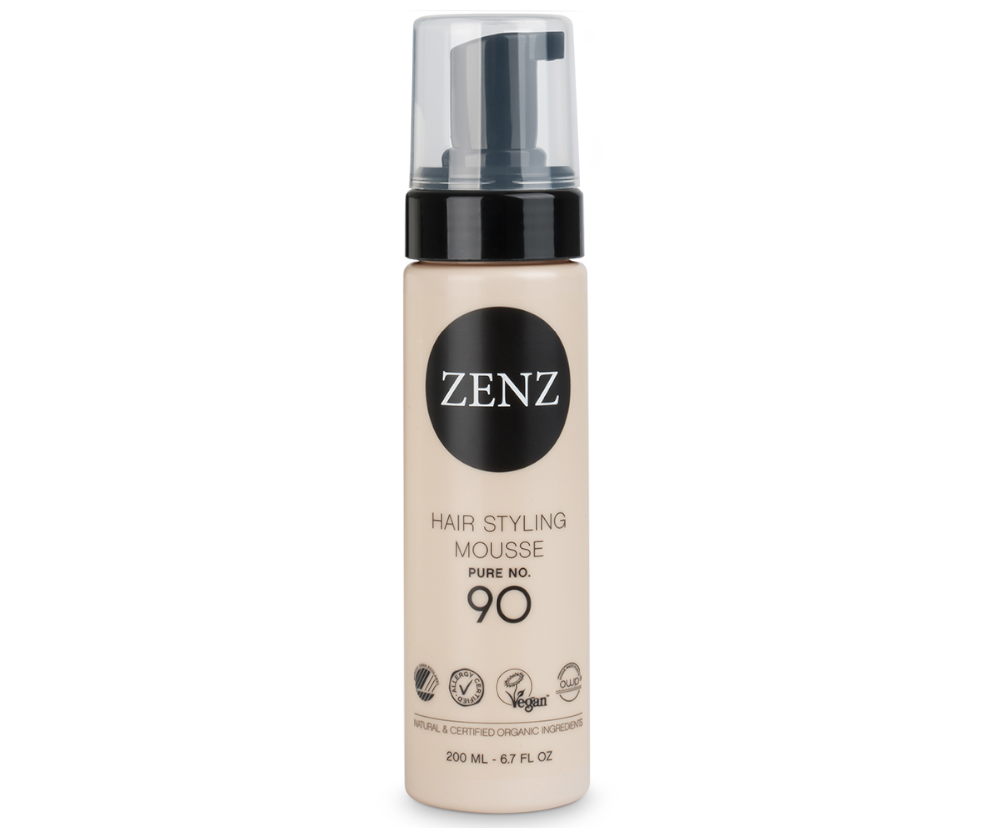 E-shop Stylingová pena pre objem a textúru vlasov Zenz Hair Styling Mousse Pure No. 90 - 200 ml + darček zadarmo