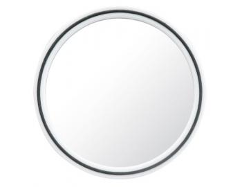 Okrúhle zrkadlo s rukoväťou Sibel, bielo-čierne