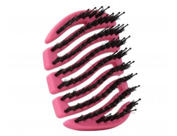 Kefa na vlasy s divia��mi a nylonov�mi �tetinami Sister Young Mila Pocket Hair Brush - tmavo ru�ov�