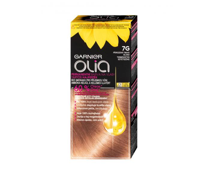 Permanentn olejov farba Garnier Olia 7G prirodzene tmav blond